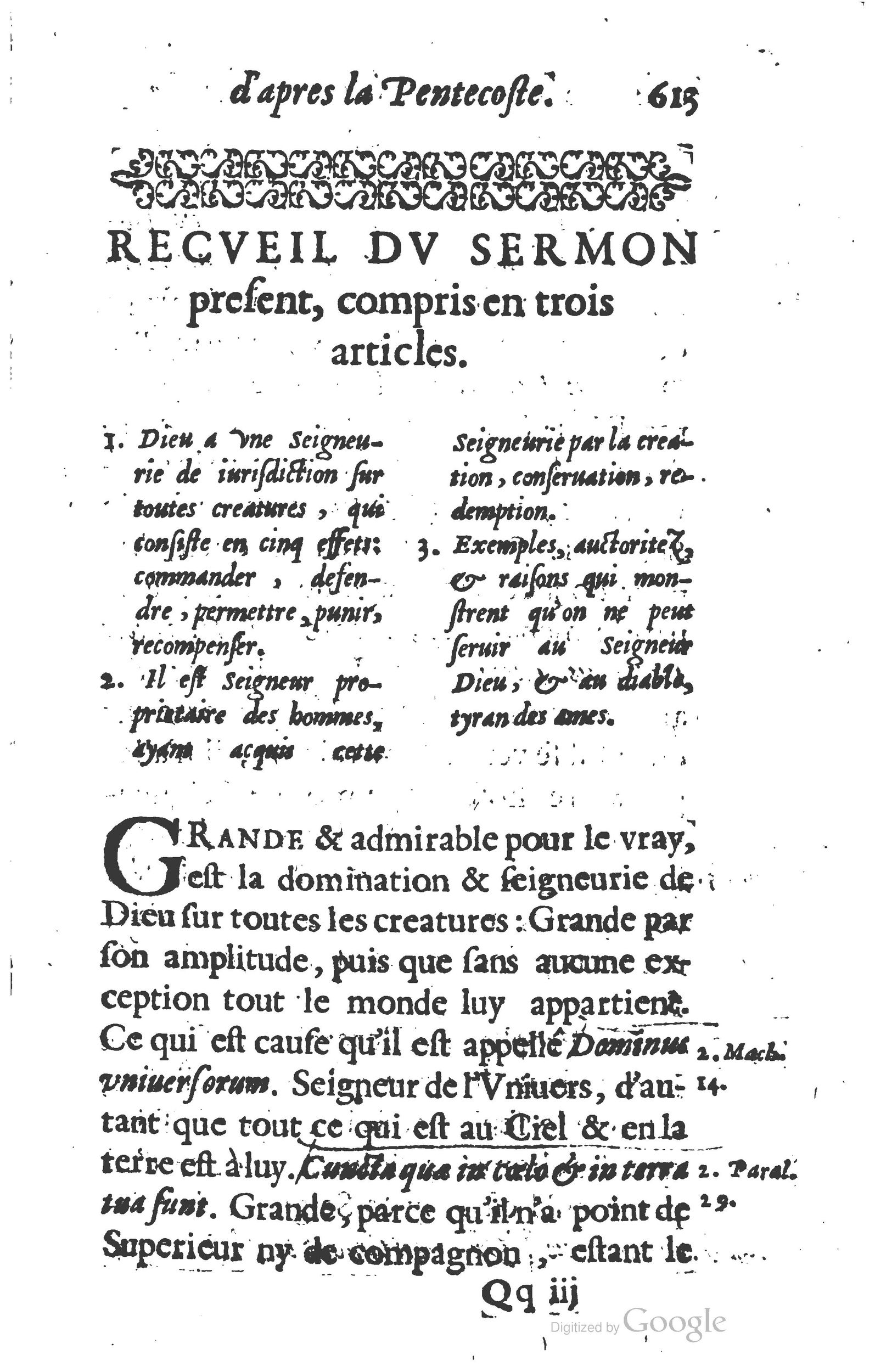 1629 - Manassés de Préaulx - Sermons ou Trésors de la piété chrétienne - BM Lyon