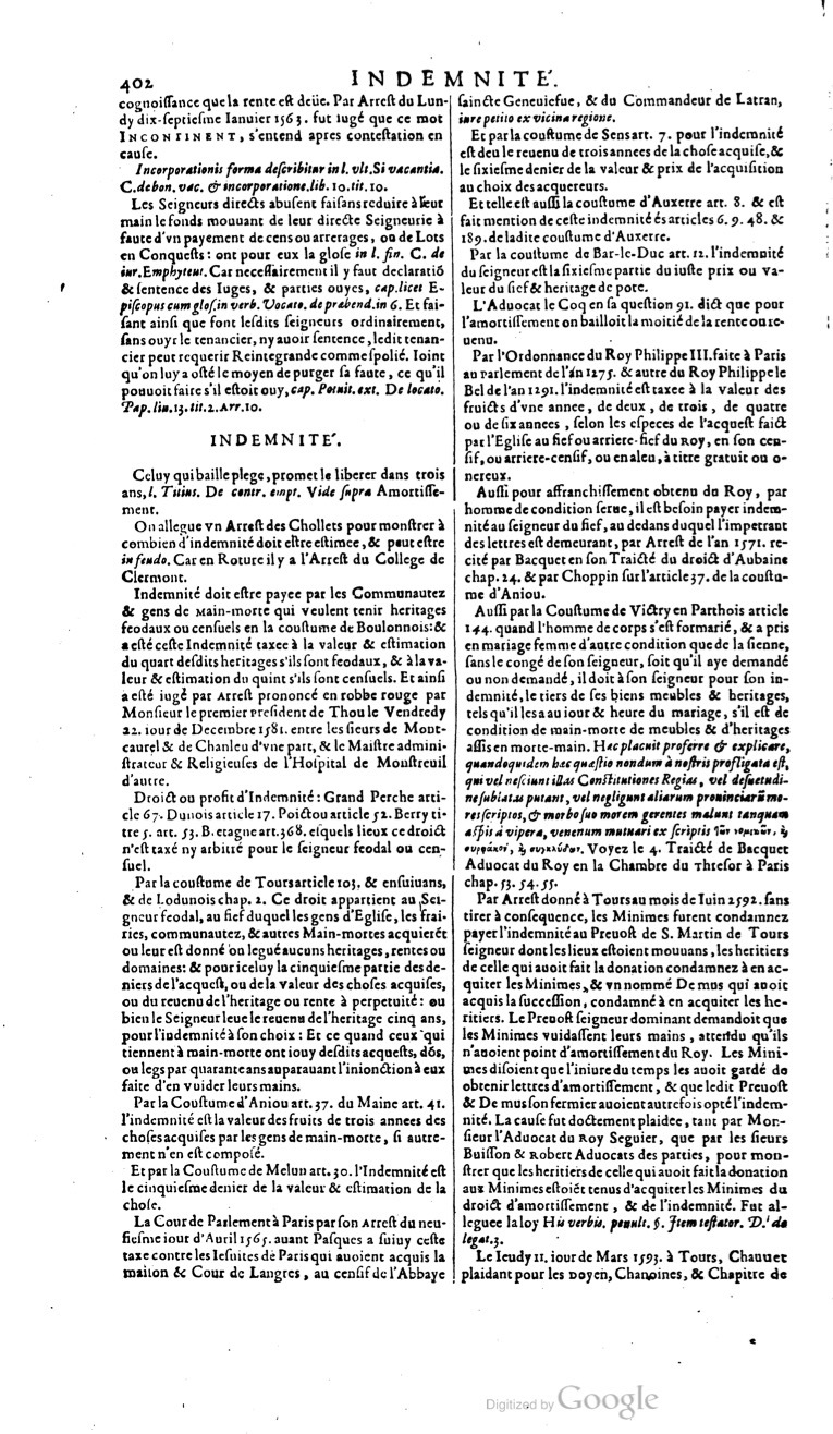 1629 - Veuve Nicolas Buon - Trésor du droit français (29620 T. 2) - BM Lyon