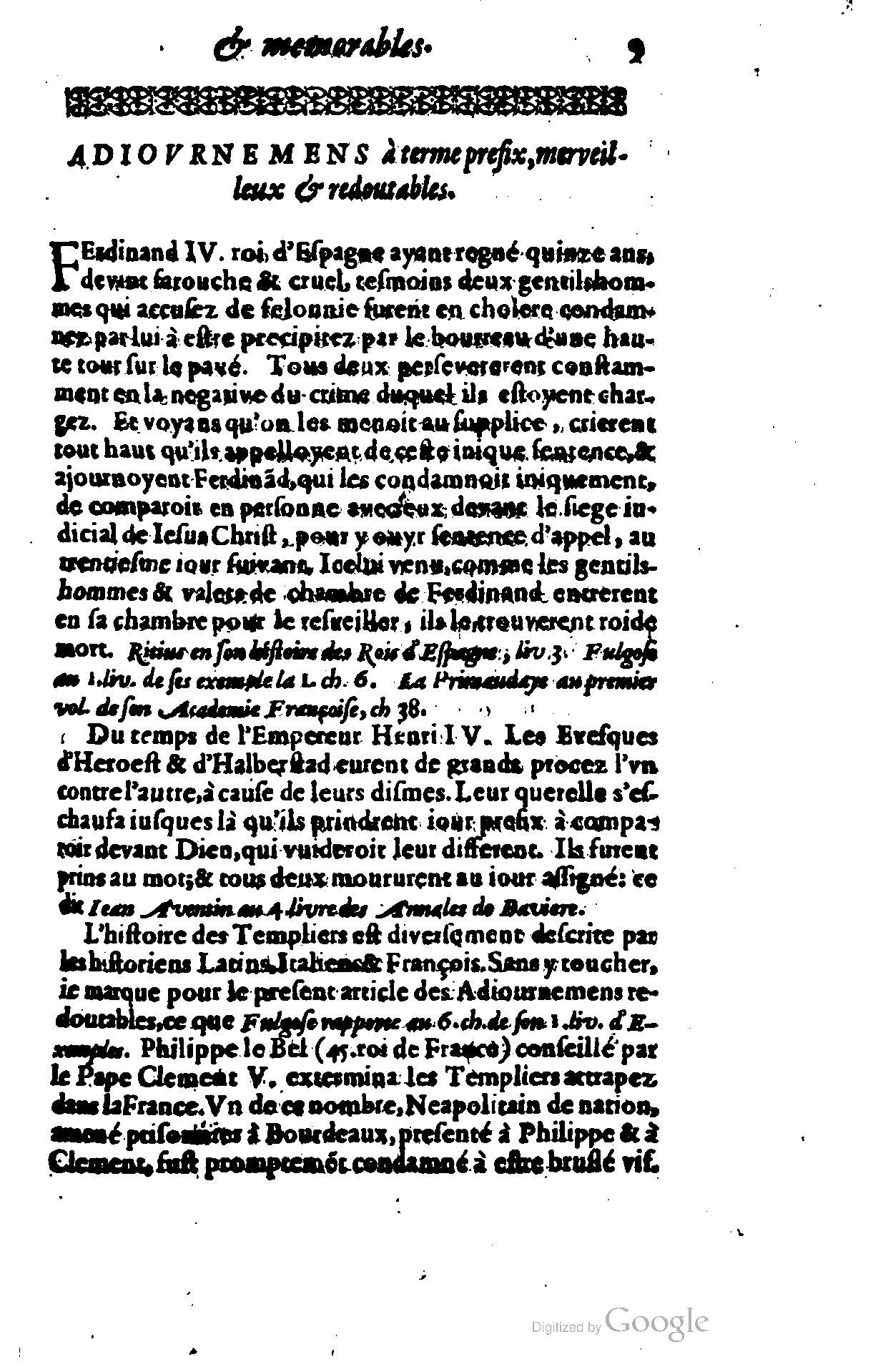1628 - Jacques Crespin - Trésor d’histoires admirables et mémorables - BSB Munich