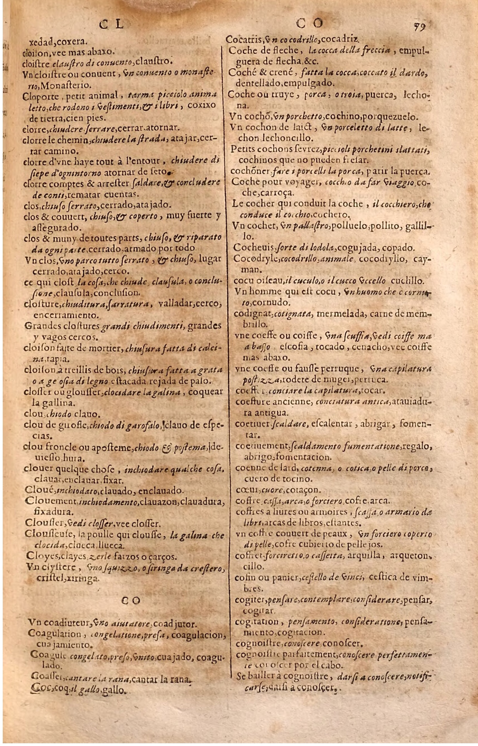 1627 - Jacques Crespin - Trésor des trois langues (Seconde partie) - Regensburg