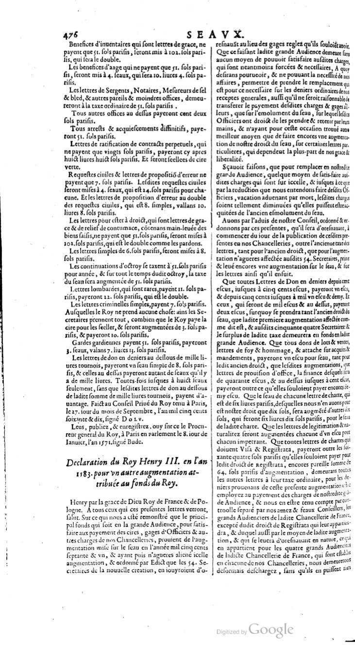 1629 - Veuve Nicolas Buon - Trésor du droit français (21754 T. 3) - BM Lyon