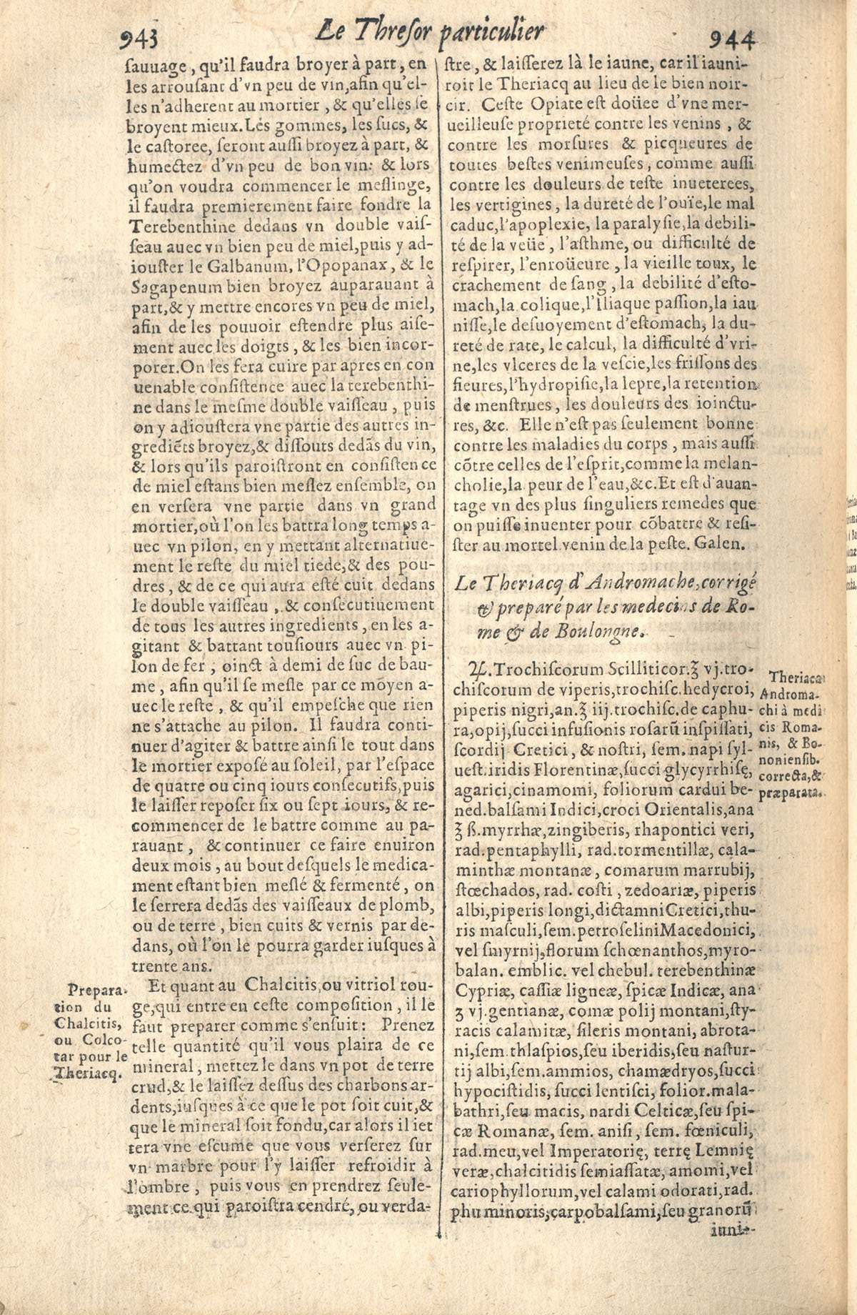 1610 - Étienne Gamonet - Grand Trésor ou dispensaire - CESR Tours