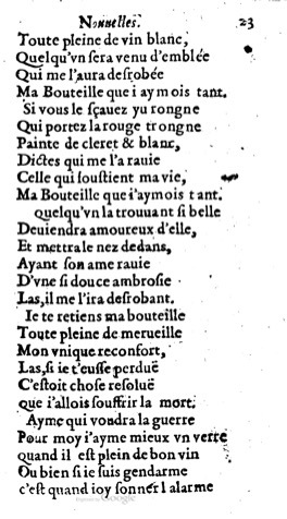 1623 - Jacques Cailloüé - Trésor ou recueil des chansons amoureuses - British Library