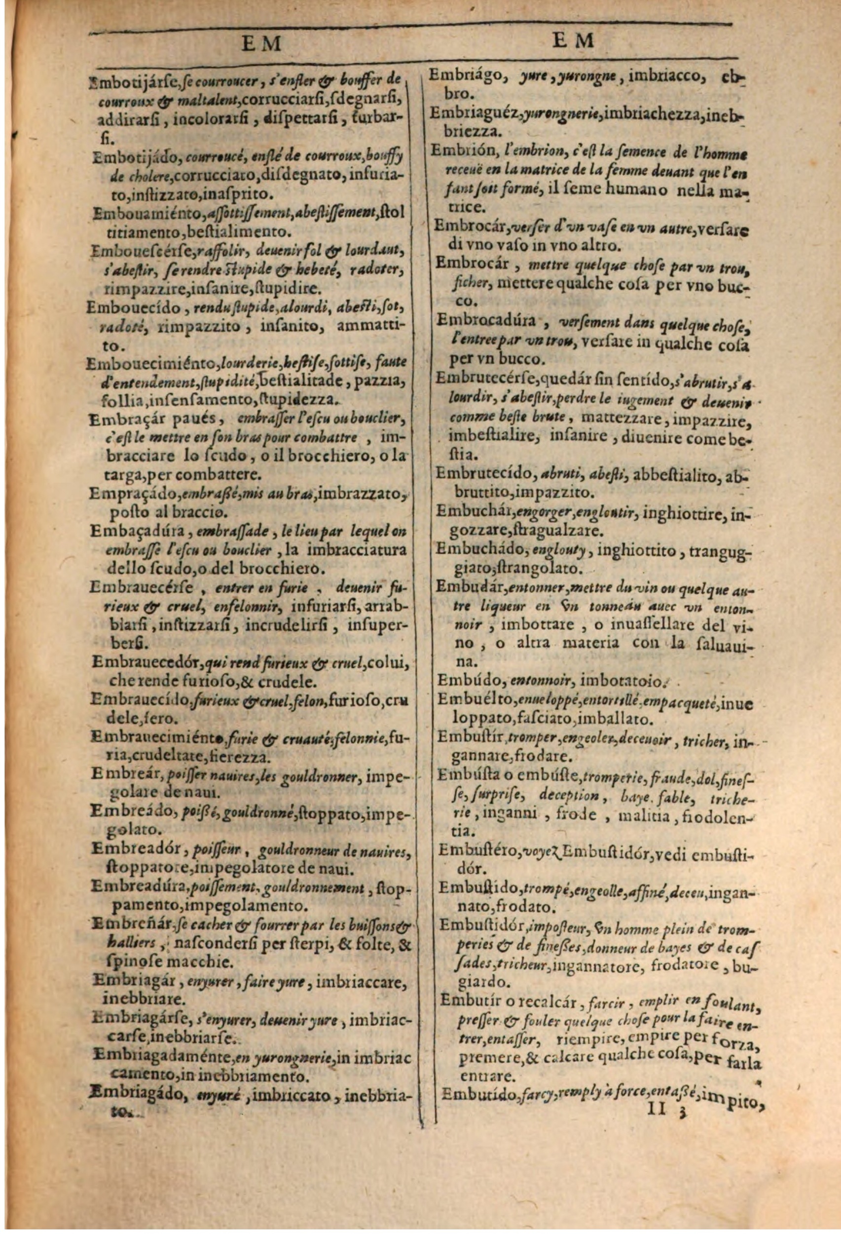 1609 - Philippe Albert et Alexandre Pernet - Trésor des trois langues française, italienne et espagnole (Première partie) - BSB Munich 1609 - Philippe Albert et Alexandre Pernet - Trésor des trois langues française, italienne et espagnole (Première partie) - BSB Munich