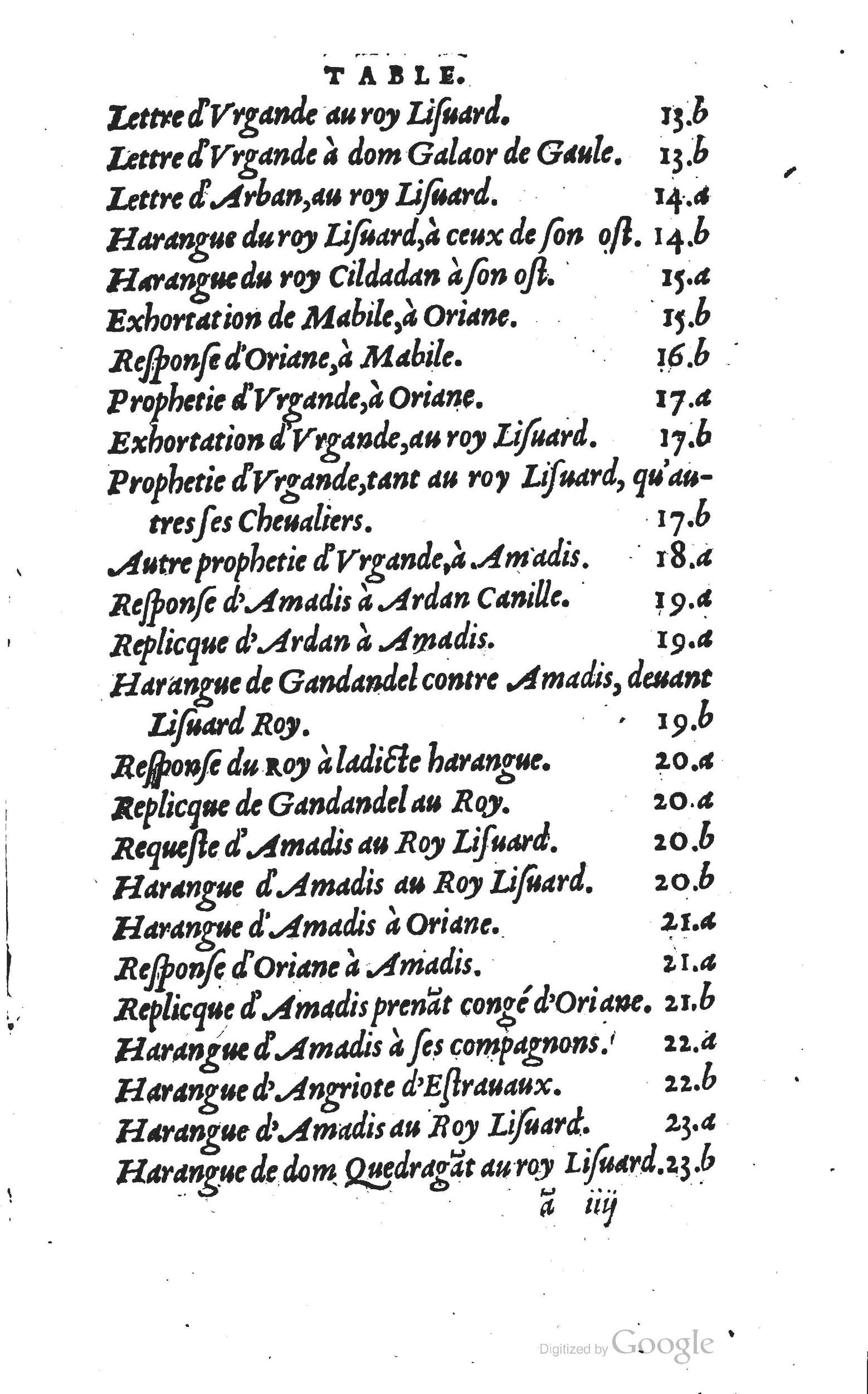 1560 - Vincent Sertenas et Gilles Robinot - Trésor des Amadis - British Library