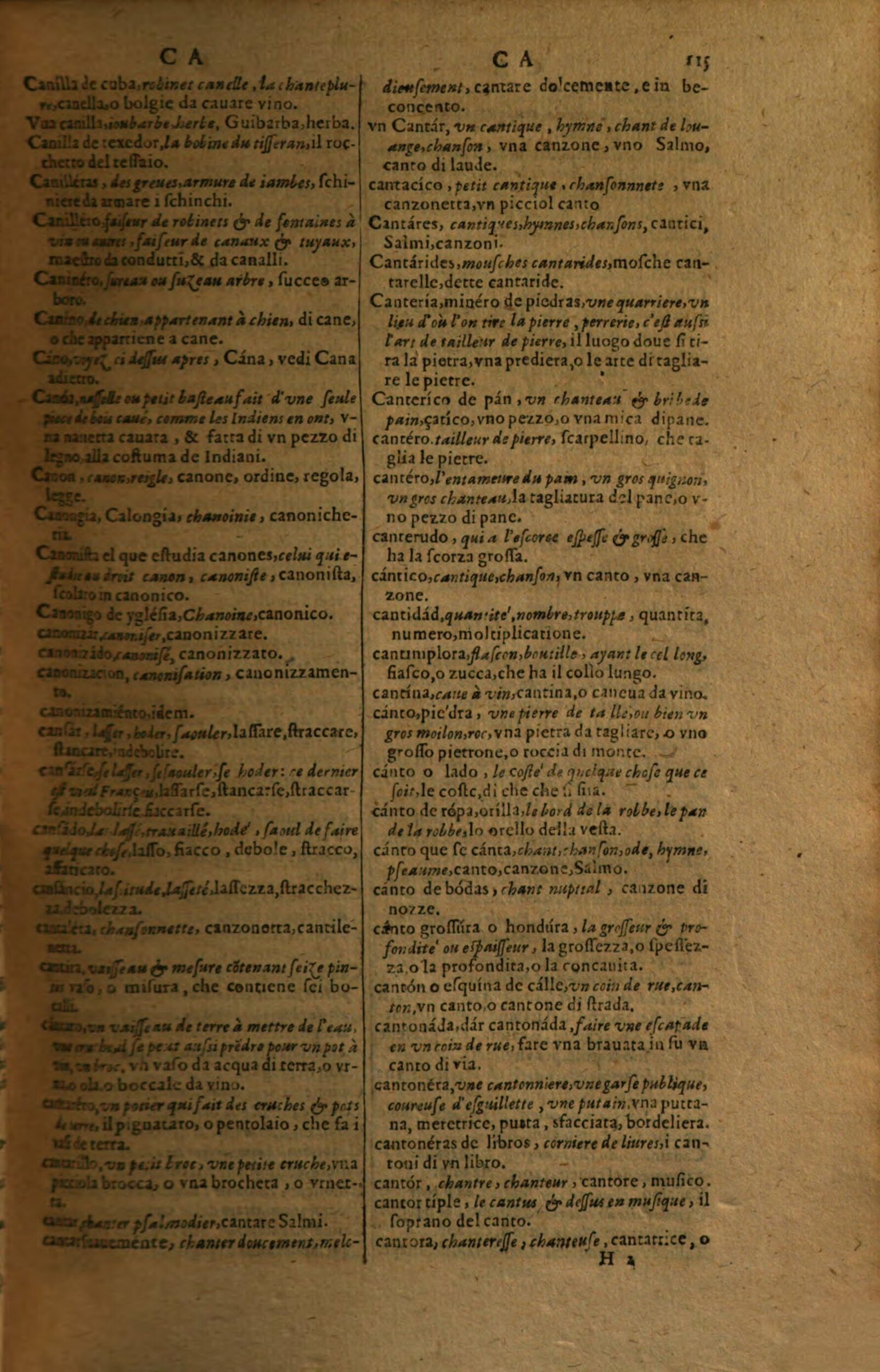 1617 - Samuel Crespin - Trésor des trois langues espagnole, française et italienne (Première partie) - Regensburg