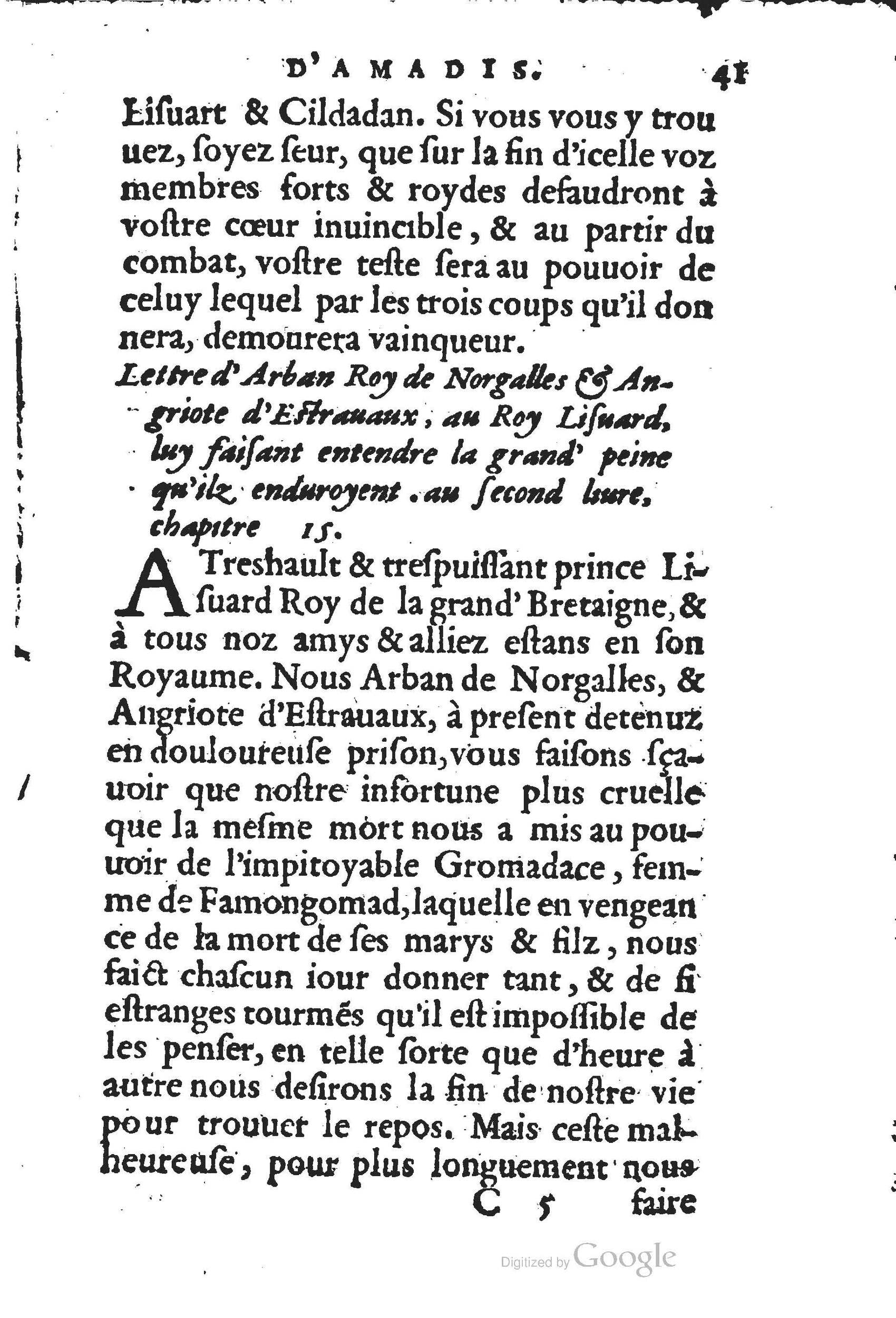 1560 - Jean d’Ogerolles et Gabriel Cotier Lyon - Trésor des Amadis - BSB Munich
