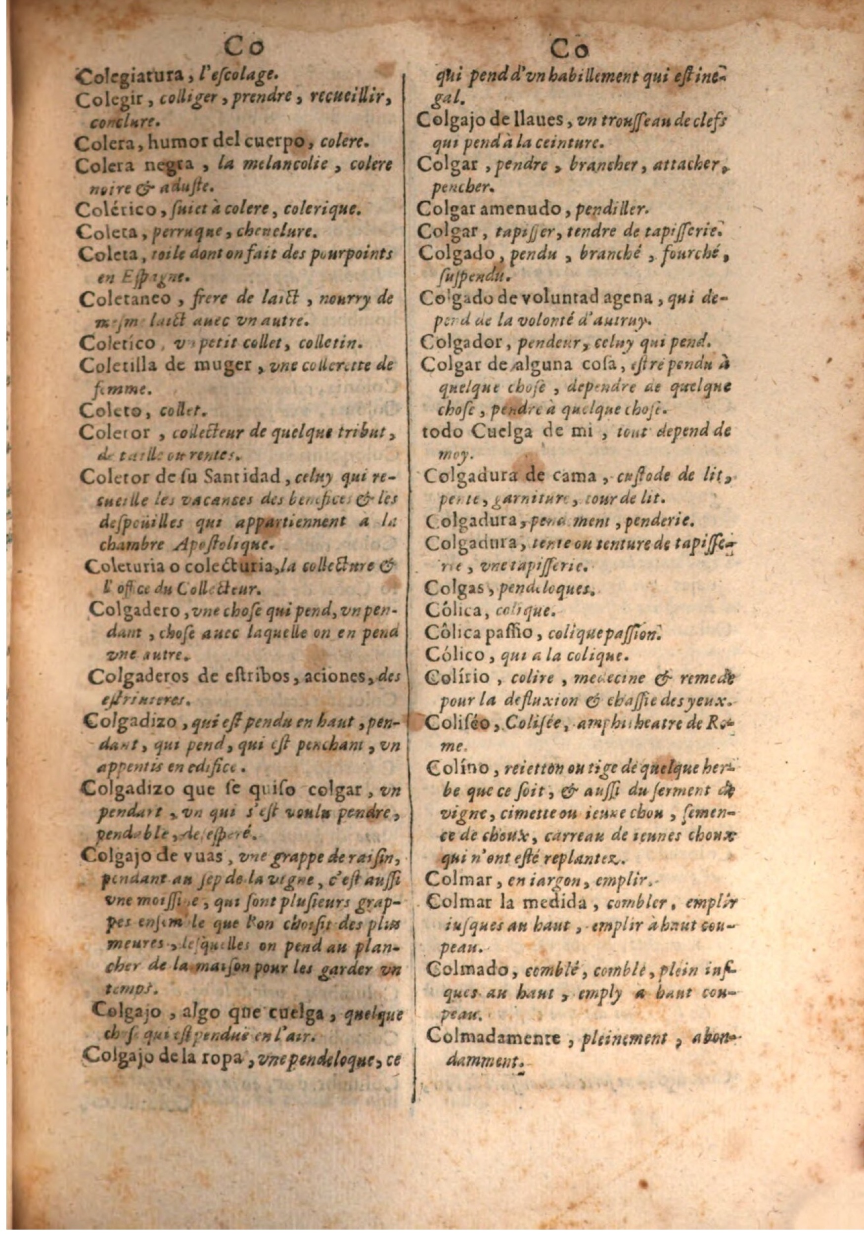 1645 - A. de Sommaville et A. Courbé - Trésor des deux langues espagnole et française - BSB Munich