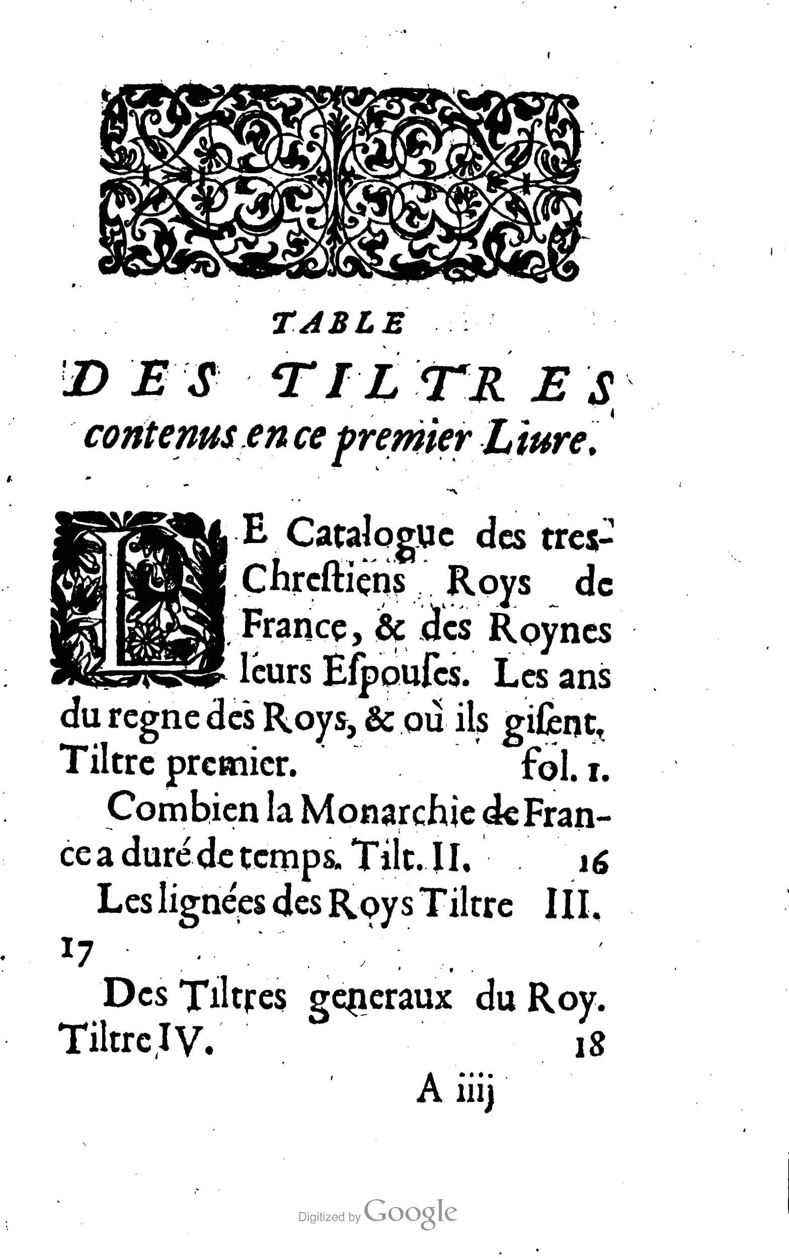 1638 - Jean Corrozet - Trésor des histoires de France - BM Lyon