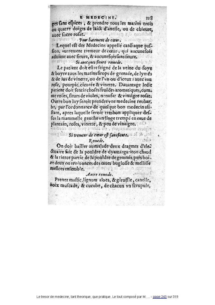 1560 - Pierre et Jan Moine - Trésor de médecine - Université Paris Cité