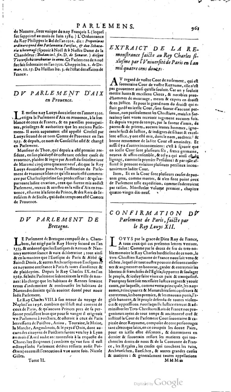 1629 - Veuve Nicolas Buon - Trésor du droit français (21754 T. 2) - BM Lyon