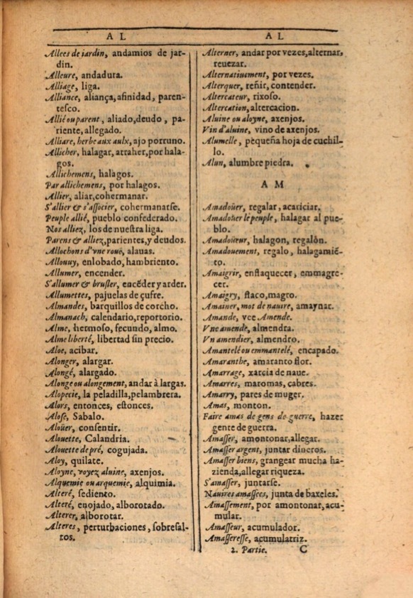 1607 - Marc Orry - Trésor des deux langues espagnole et française (Première et Seconde parties) - ÖNB Wien