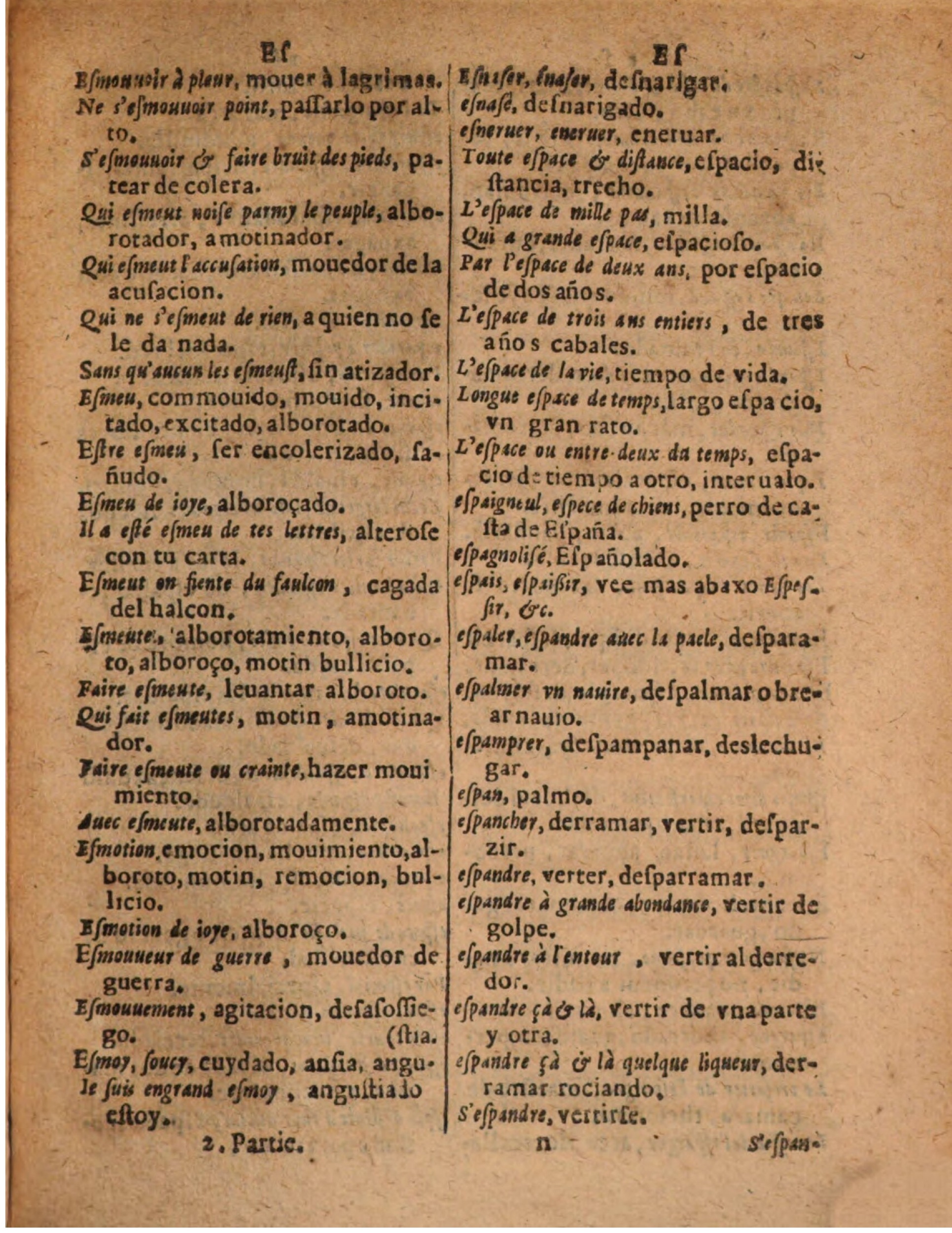 1624 - Hubert Antoine - Trésor des deux langues espagnole et française (Seconde partie) - BSB Munich