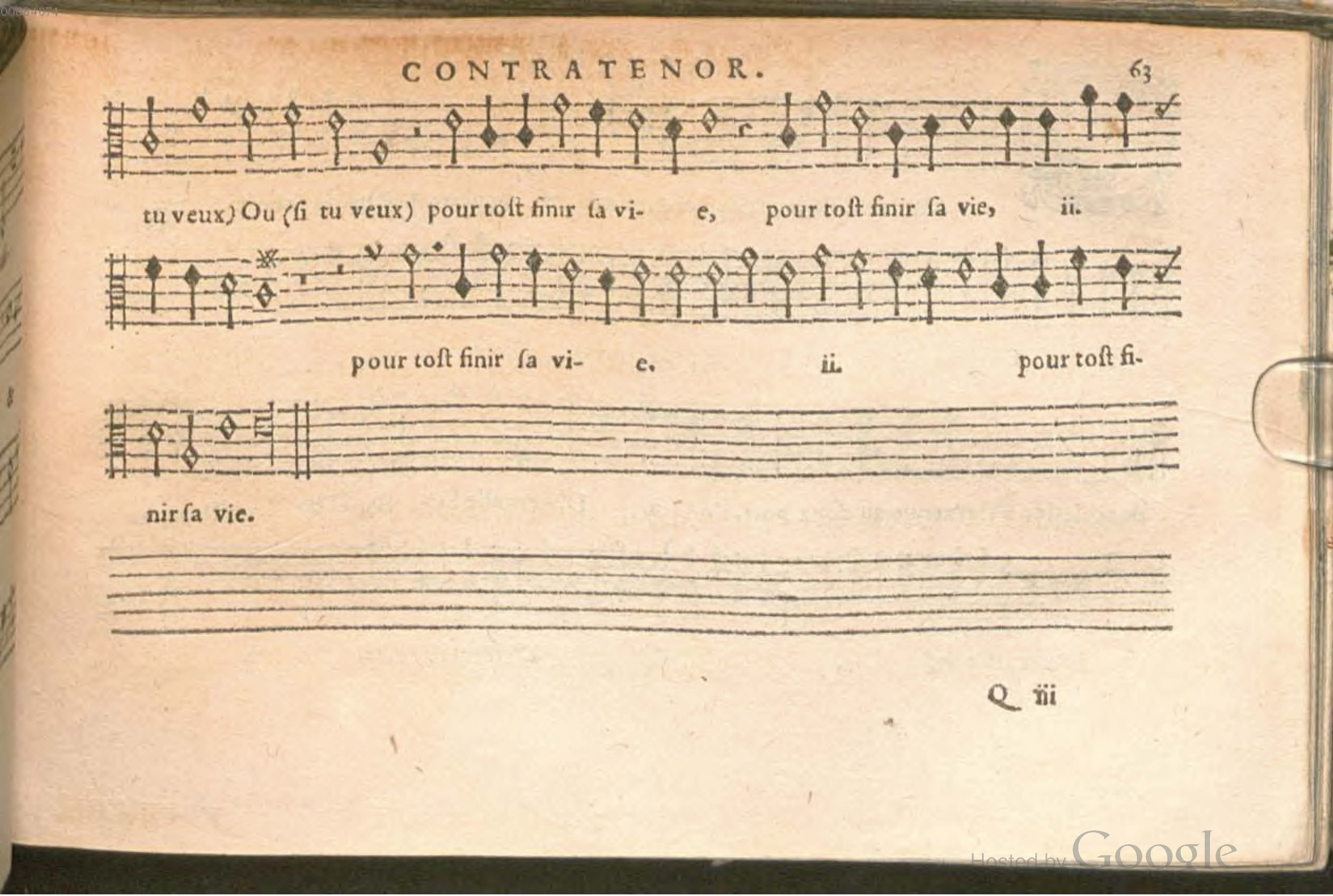 1576 - [Pierre de Saint-André] - Trésor de musique d’Orlande de Lassus Contratenor - BSB Munich