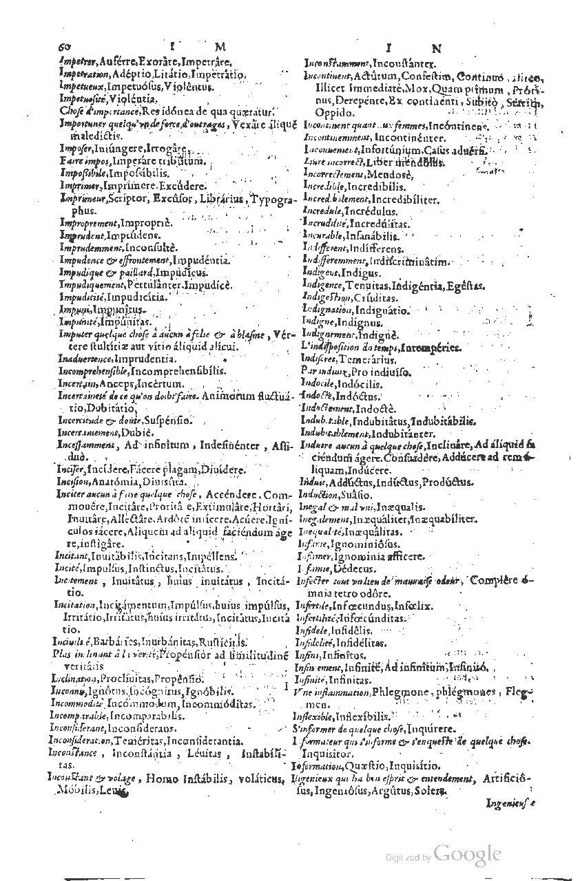 1585 - Simphorianum Beraud et Stephanum Michaëlem - Trésor des mots et traits français - Barcelone