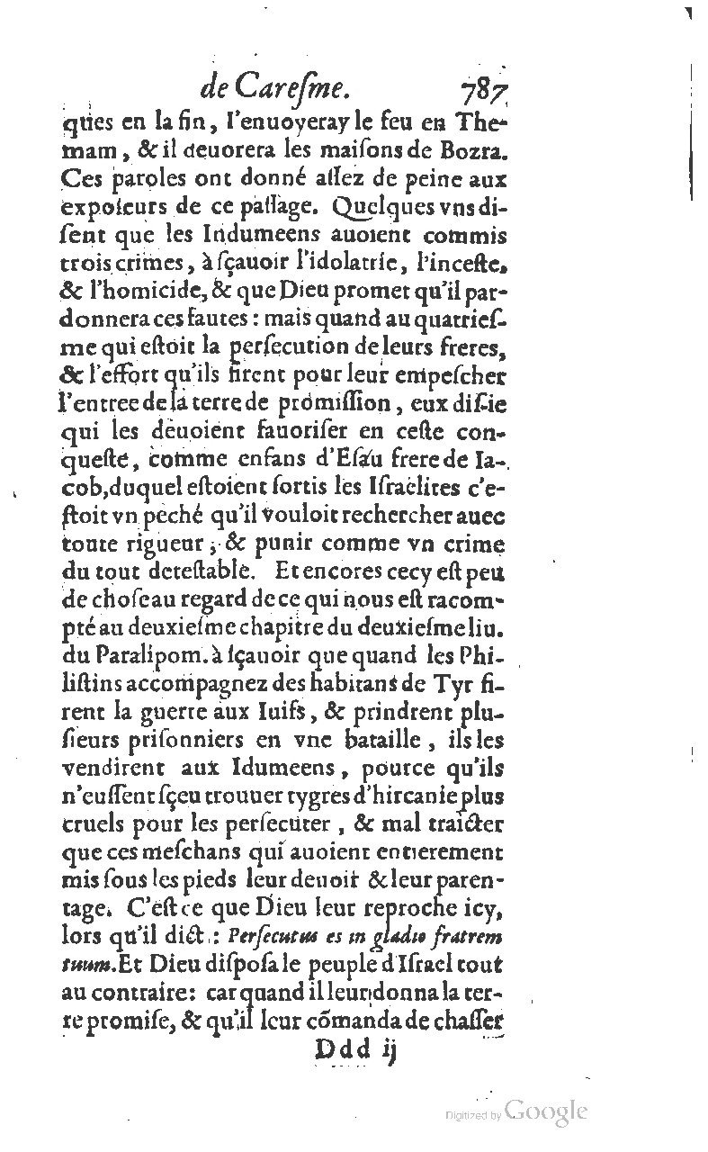 1607 - Nicolas Du Fossé - Trésor quadragésimal - T 01 - BM Lyon