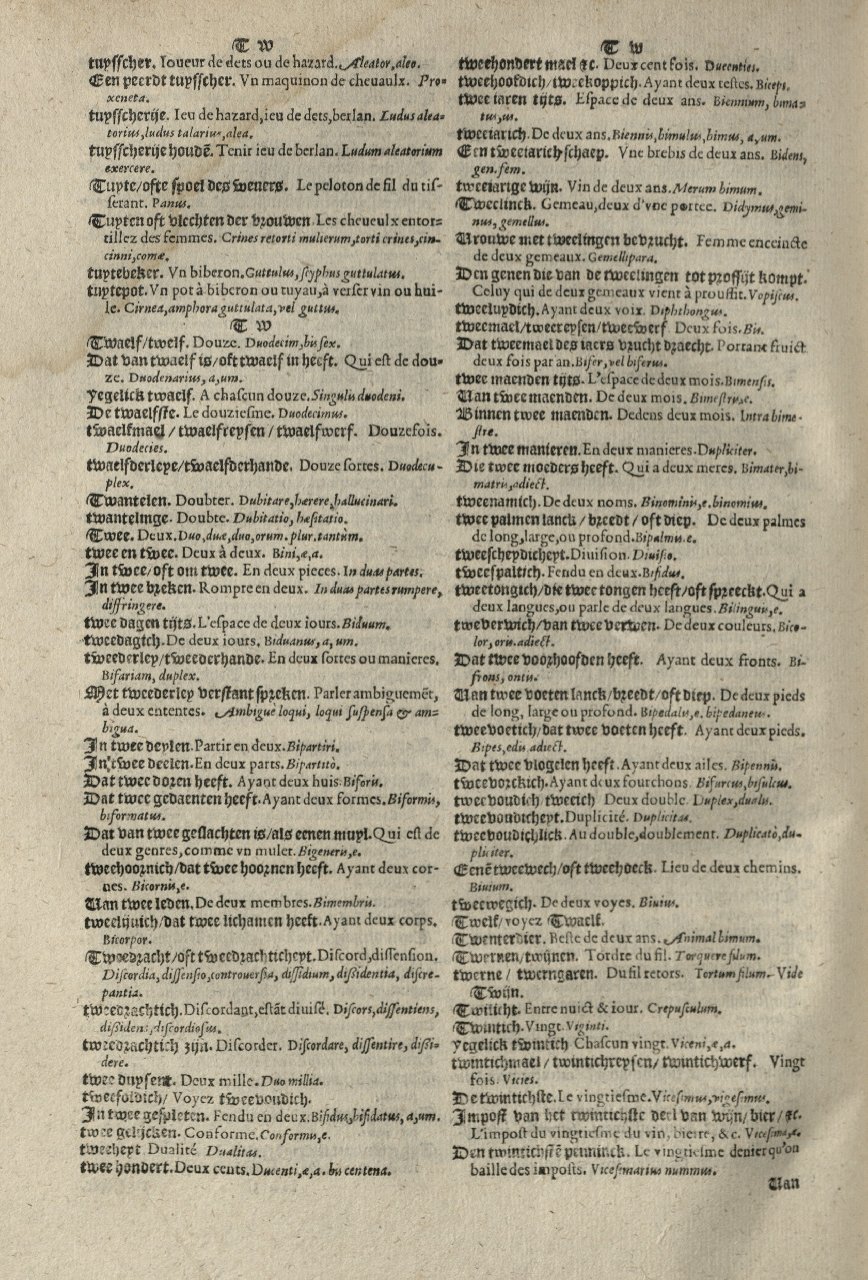 1573 - Christophe Plantin - Trésor du langage bas-allemand - Greifswald