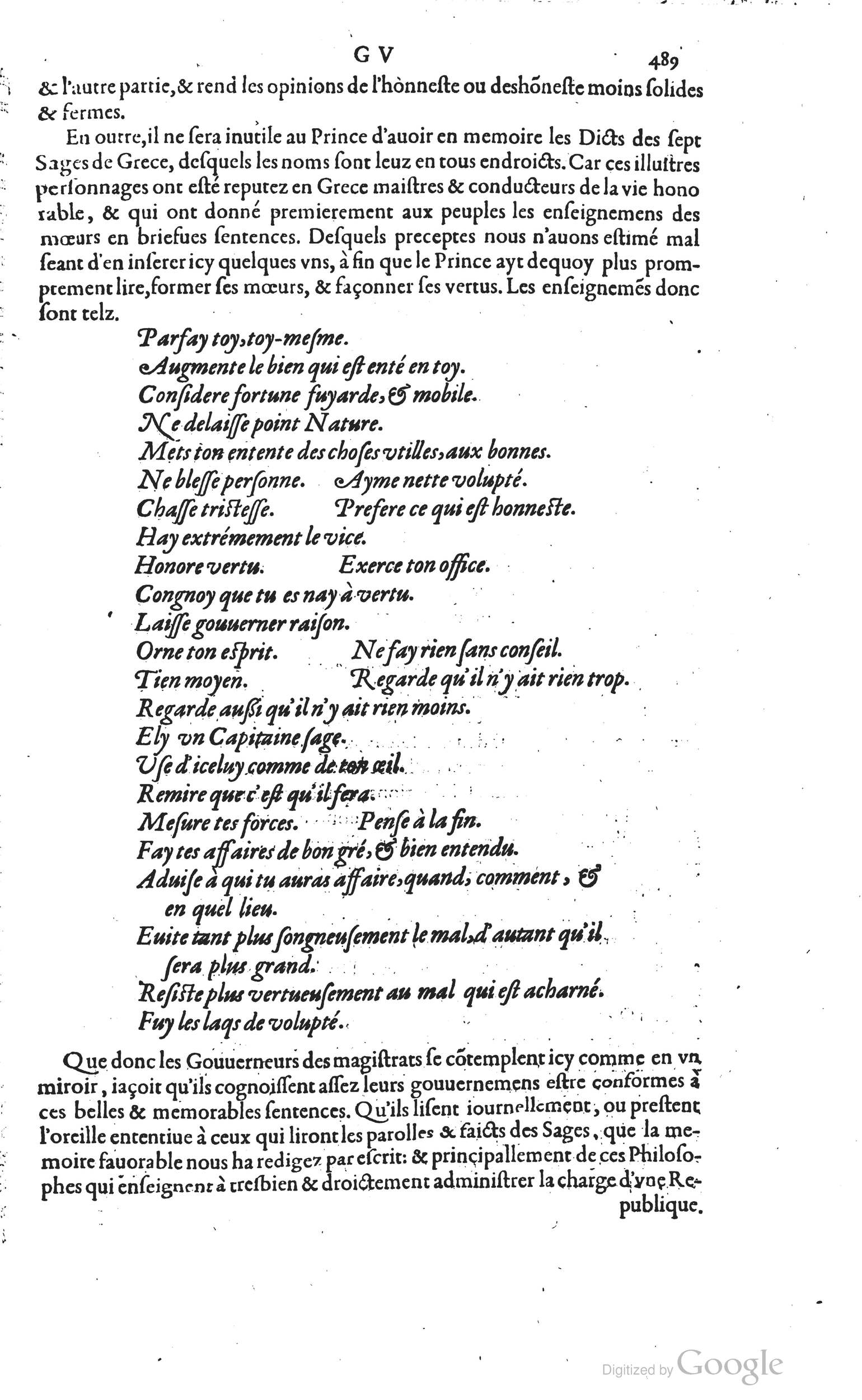 1585 - Barthélemy Honorat - Bibliothèques françaises - BSB Munich