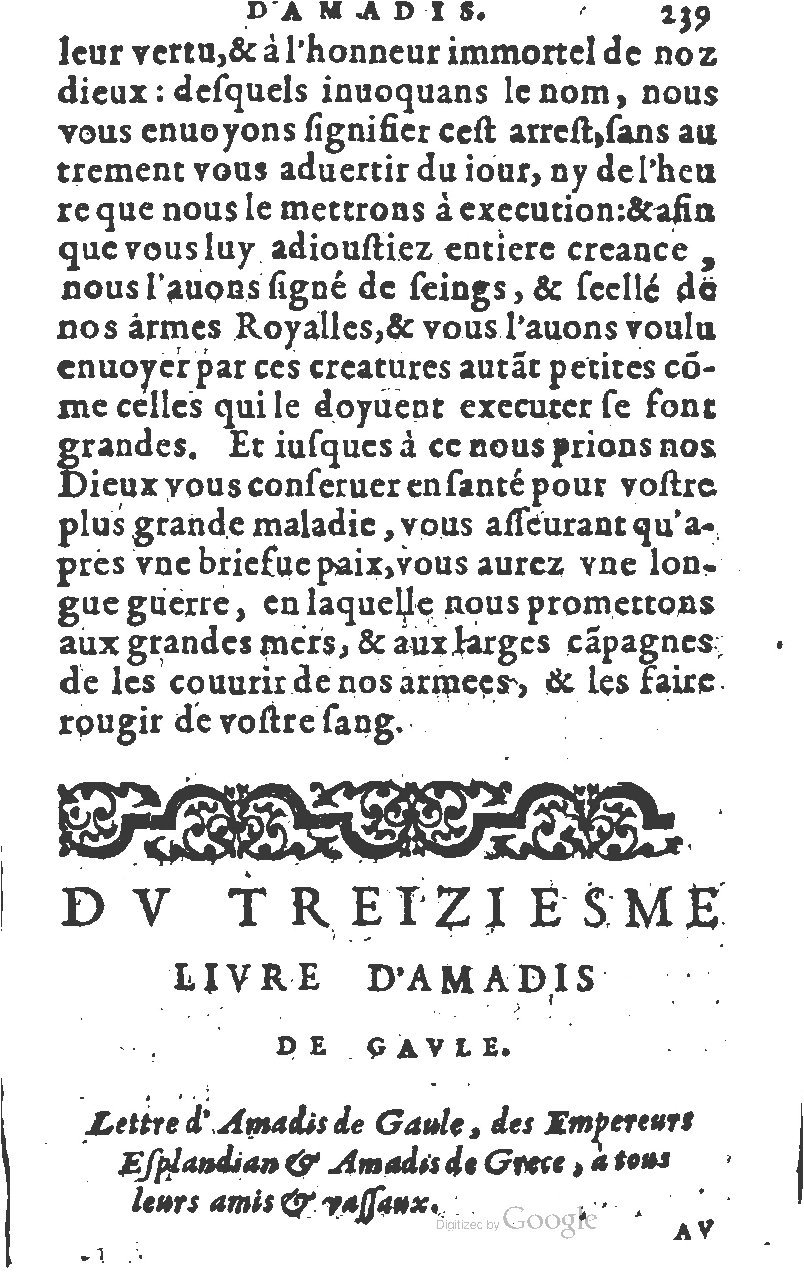 1582 - Jean Huguetan - Trésor des Amadis T. 1 - BM Lyon