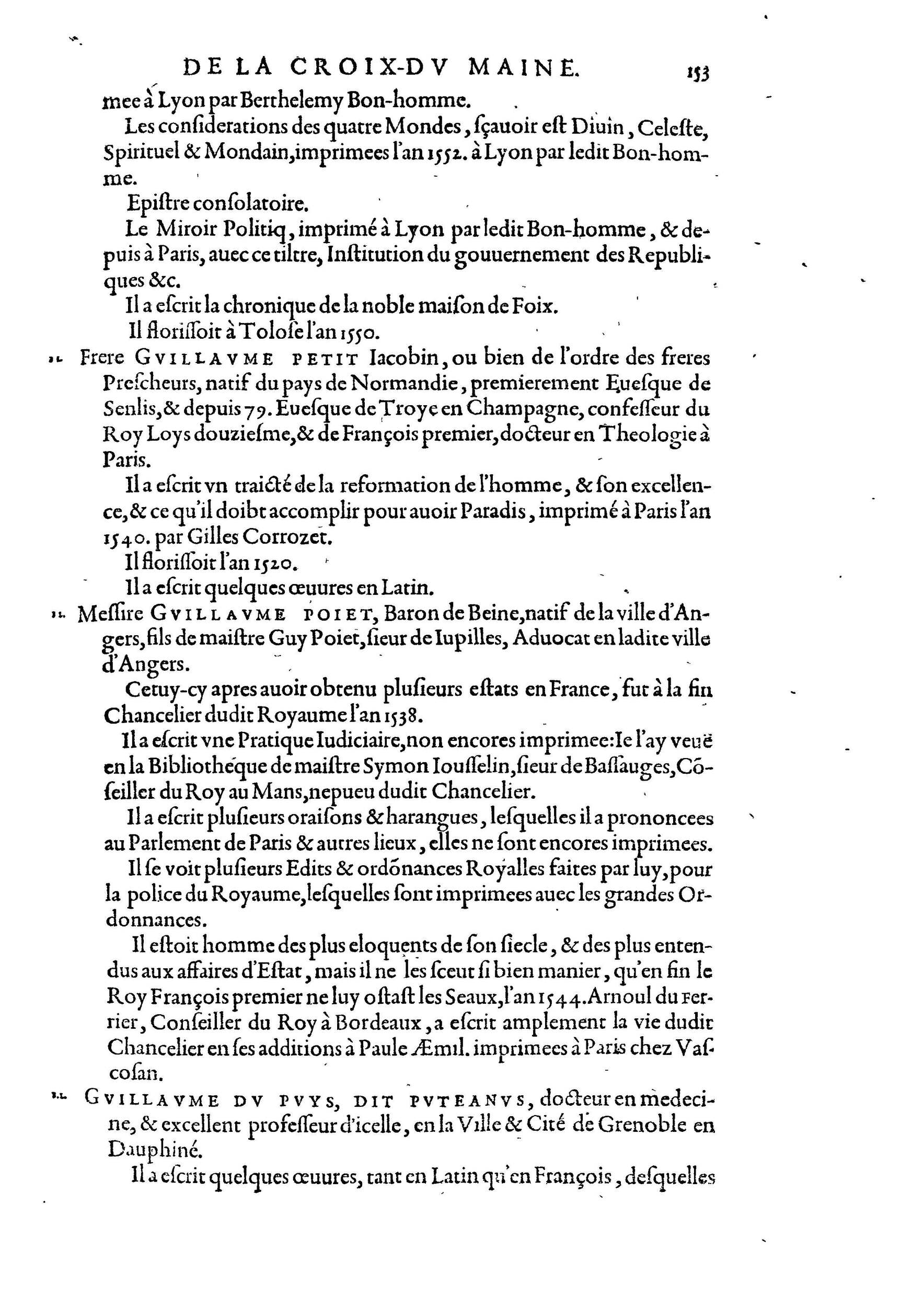 1584 - Abel L&#039;Angelier - Bibliothèques françaises - BnF