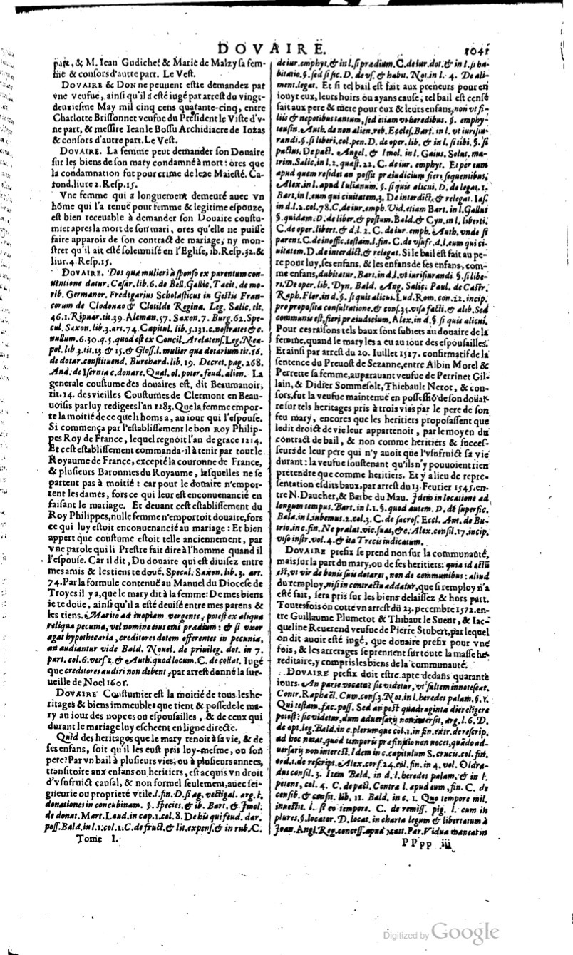 1629 - Veuve Nicolas Buon - Trésor du droit français (29620 T. 1) - BM Lyon