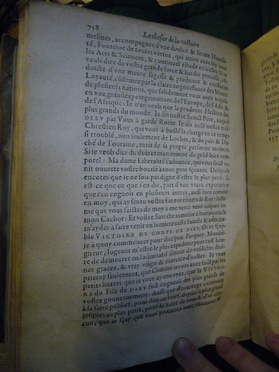 1578 - Nicolas Chesneau - Trésor et entière histoire de la triomphante victoire du corps de Dieu sur l’esprit malin - BnF Arsenal