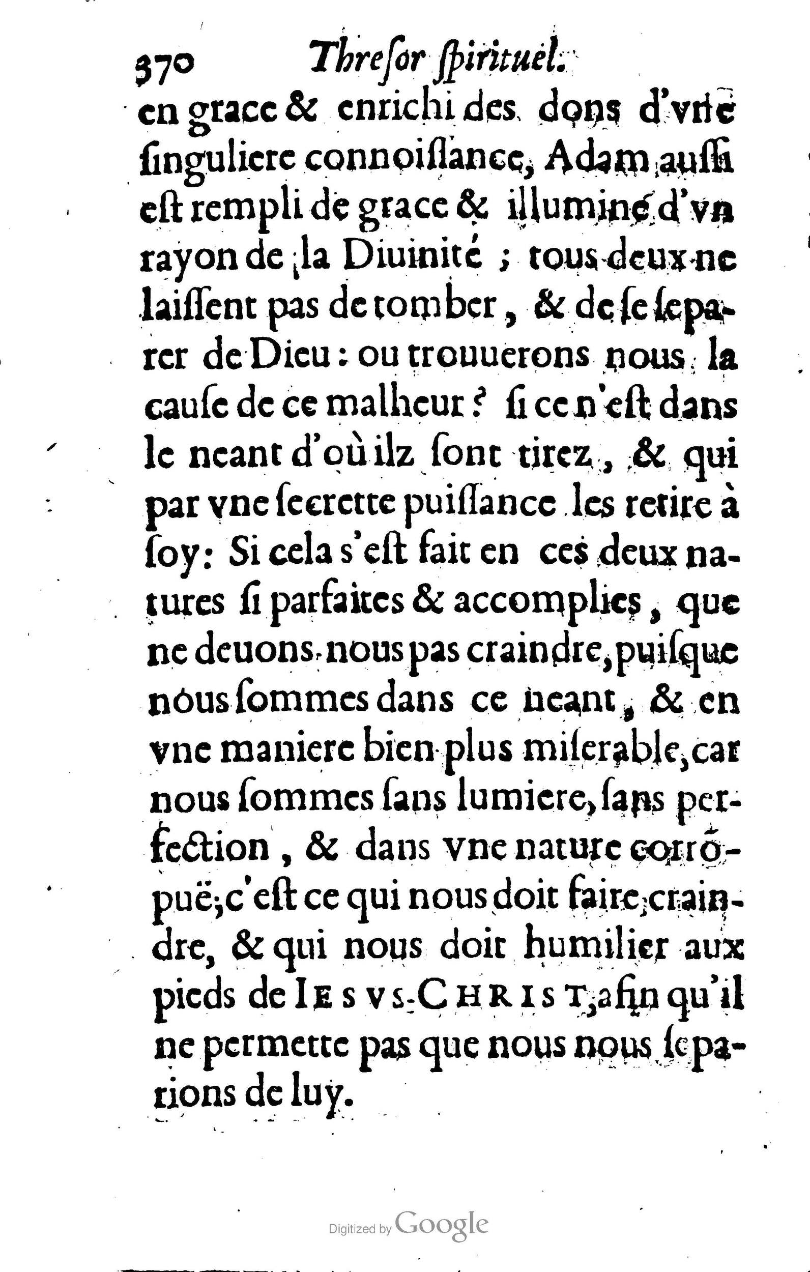 1633 - François Waudré - Trésor spirituel contenant les excellences du christianisme - BM Lyon
