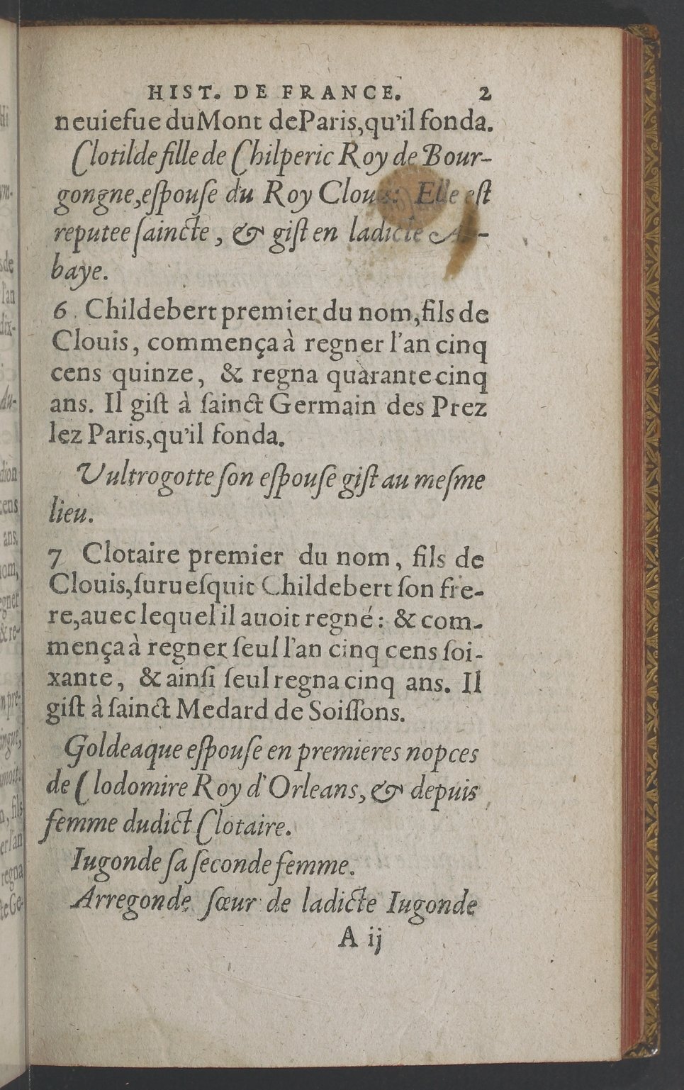 1603 - Galiot Corrozet - Trésor des histoires de France - BnF Tolbiac