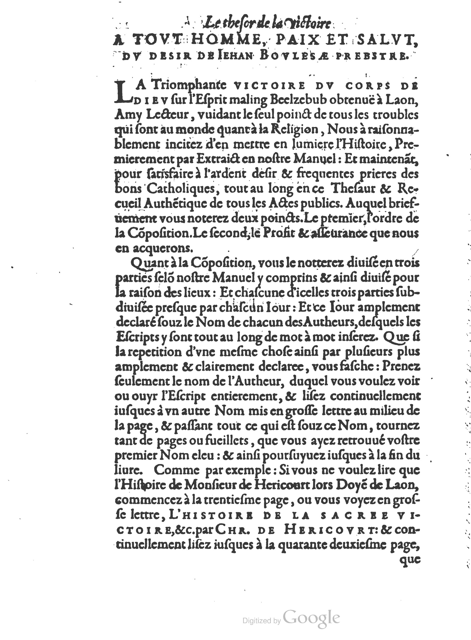 1578 - Nicolas Chesneau - Trésor et entière histoire de la triomphante victoire du corps de Dieu sur l’esprit malin - British Library 1578 - Nicolas Chesneau - Trésor et entière histoire de la triomphante victoire du corps de Dieu sur l’esprit malin - British Library