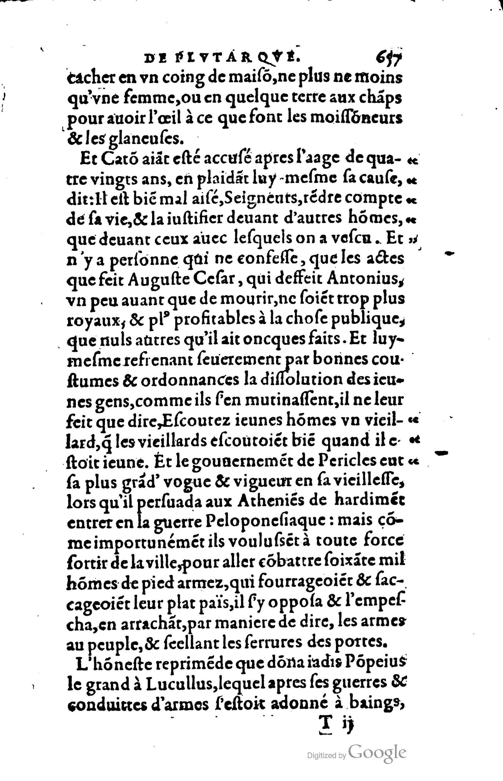 1578 - Jean Poupy - Trésor des morales de Plutarque - BSB Munich