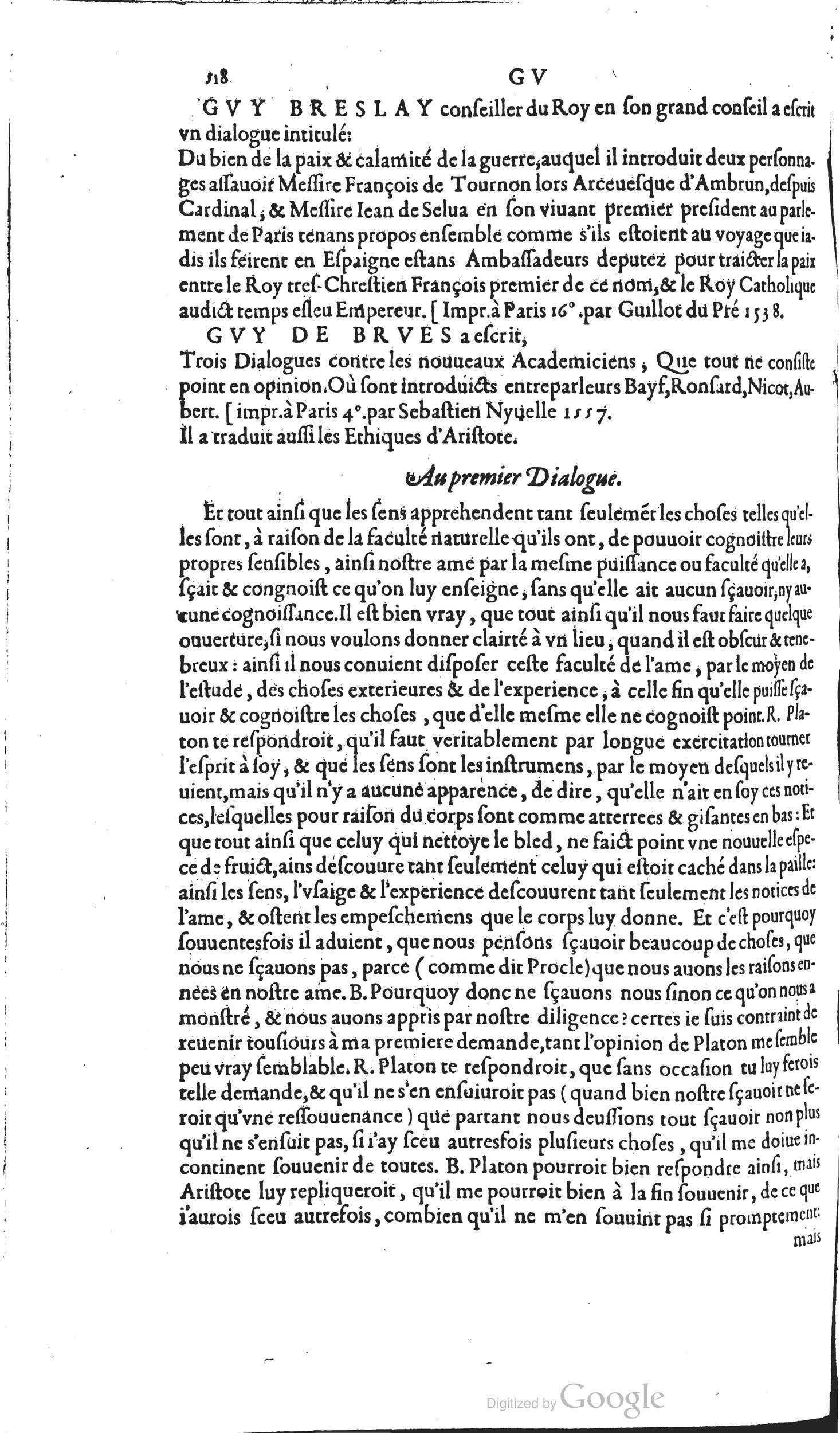 1585 - Barthélemy Honorat - Bibliothèques françaises - BSB Munich