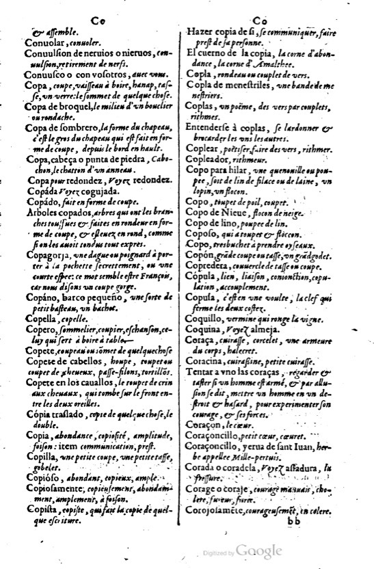 1621 - Adrian Tiffaine - Trésor des deux langues espagnole et française - BM Lyon
