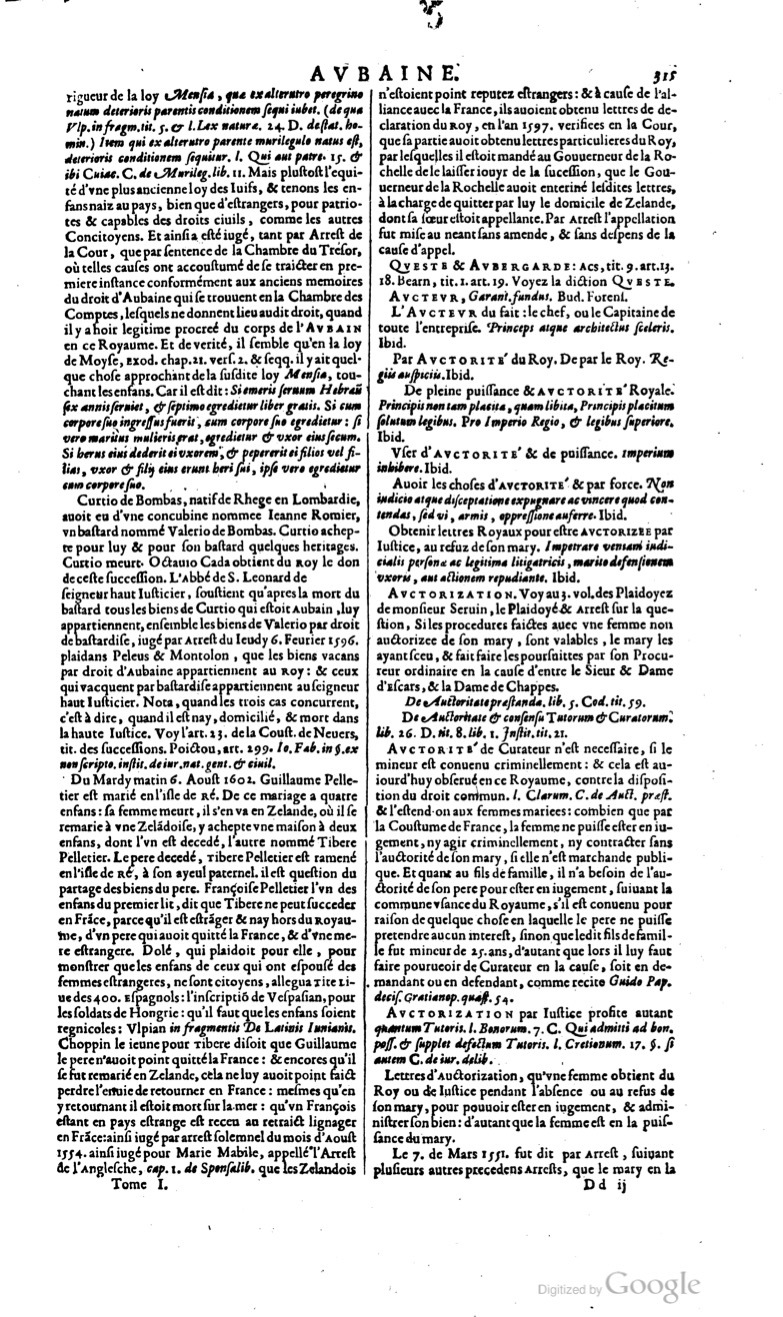 1629 - Veuve Nicolas Buon - Trésor du droit français (29620 T. 1) - BM Lyon