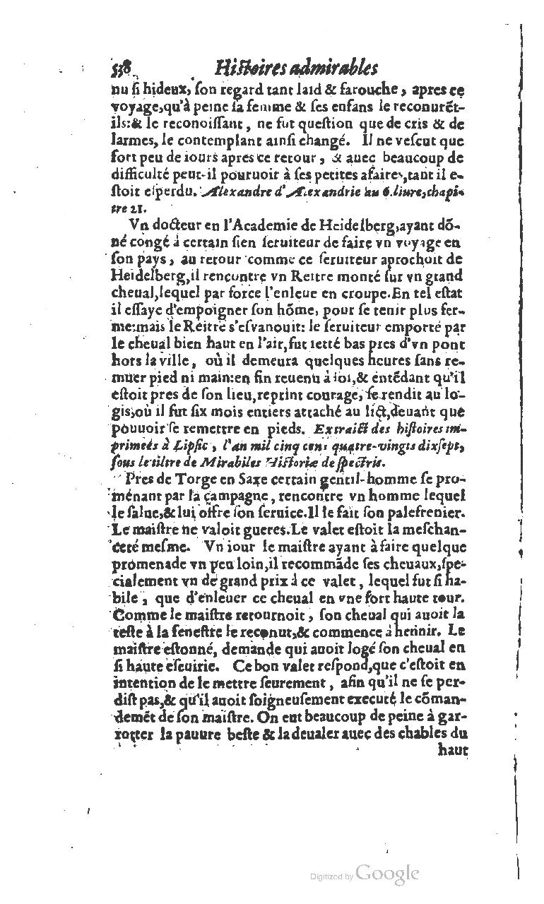 1610 - Paul Marceau - Trésor d’histoires admirables et mémorables - BSB Munich 1610 - Paul Marceau - Trésor d’histoires admirables et mémorables - BSB Munich