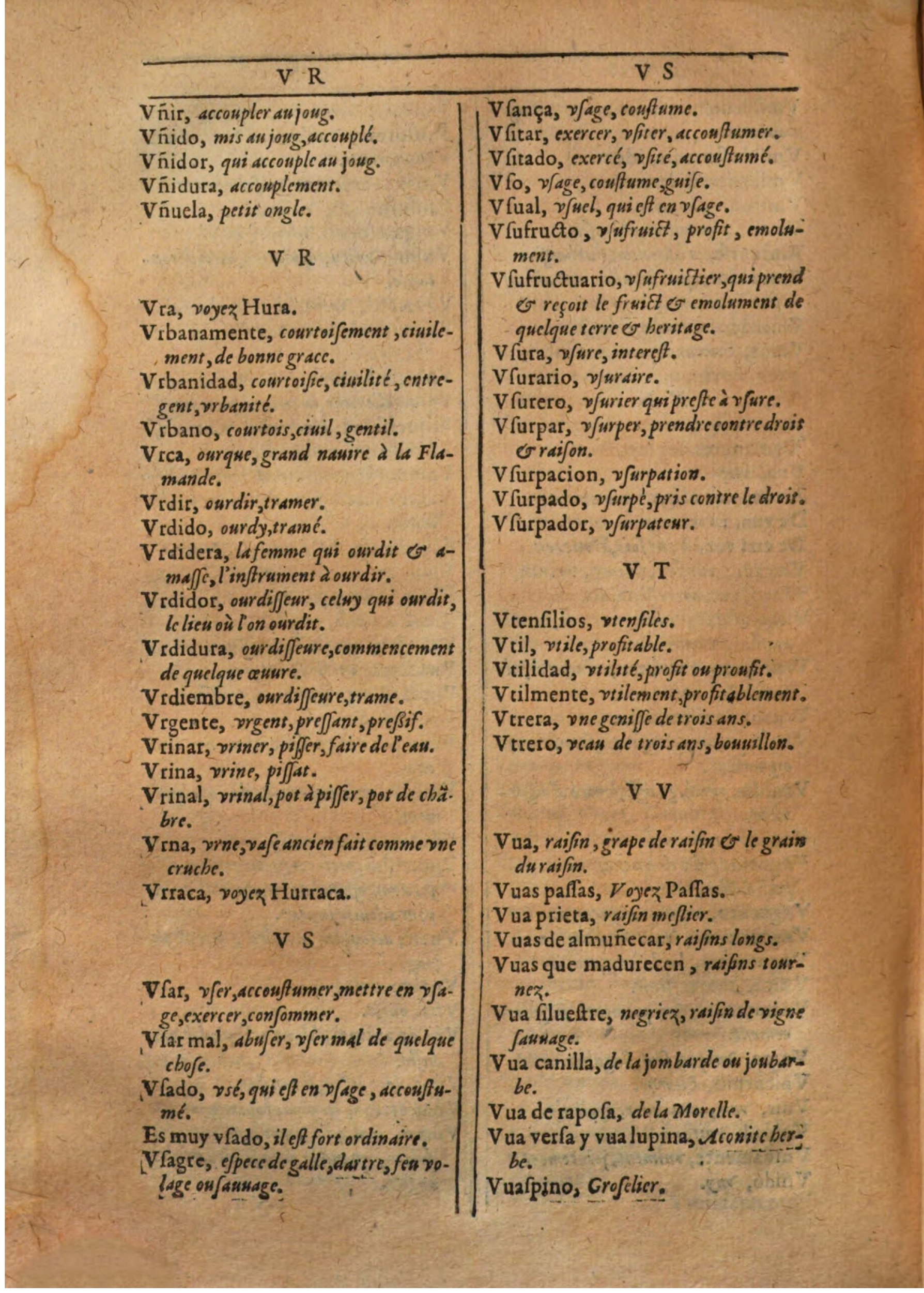 1607 - Marc Orry - Trésor des deux langues espagnole et française (Première partie) - BSB Munich 1607 - Marc Orry - Trésor des deux langues espagnole et française (Première partie) - BSB Munich