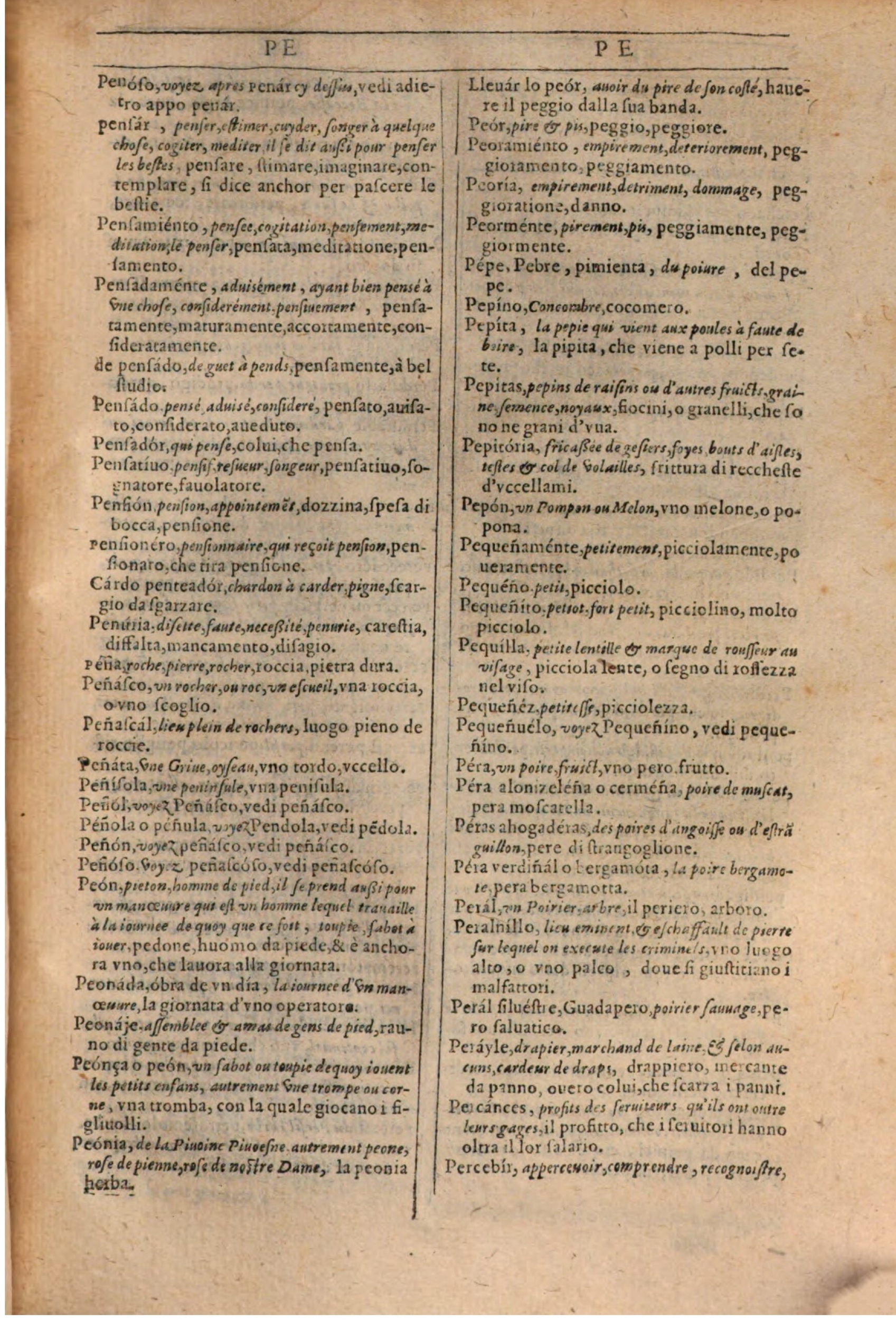 1609 - Philippe Albert et Alexandre Pernet - Trésor des trois langues française, italienne et espagnole (Première partie) - BSB Munich 1609 - Philippe Albert et Alexandre Pernet - Trésor des trois langues française, italienne et espagnole (Première partie) - BSB Munich