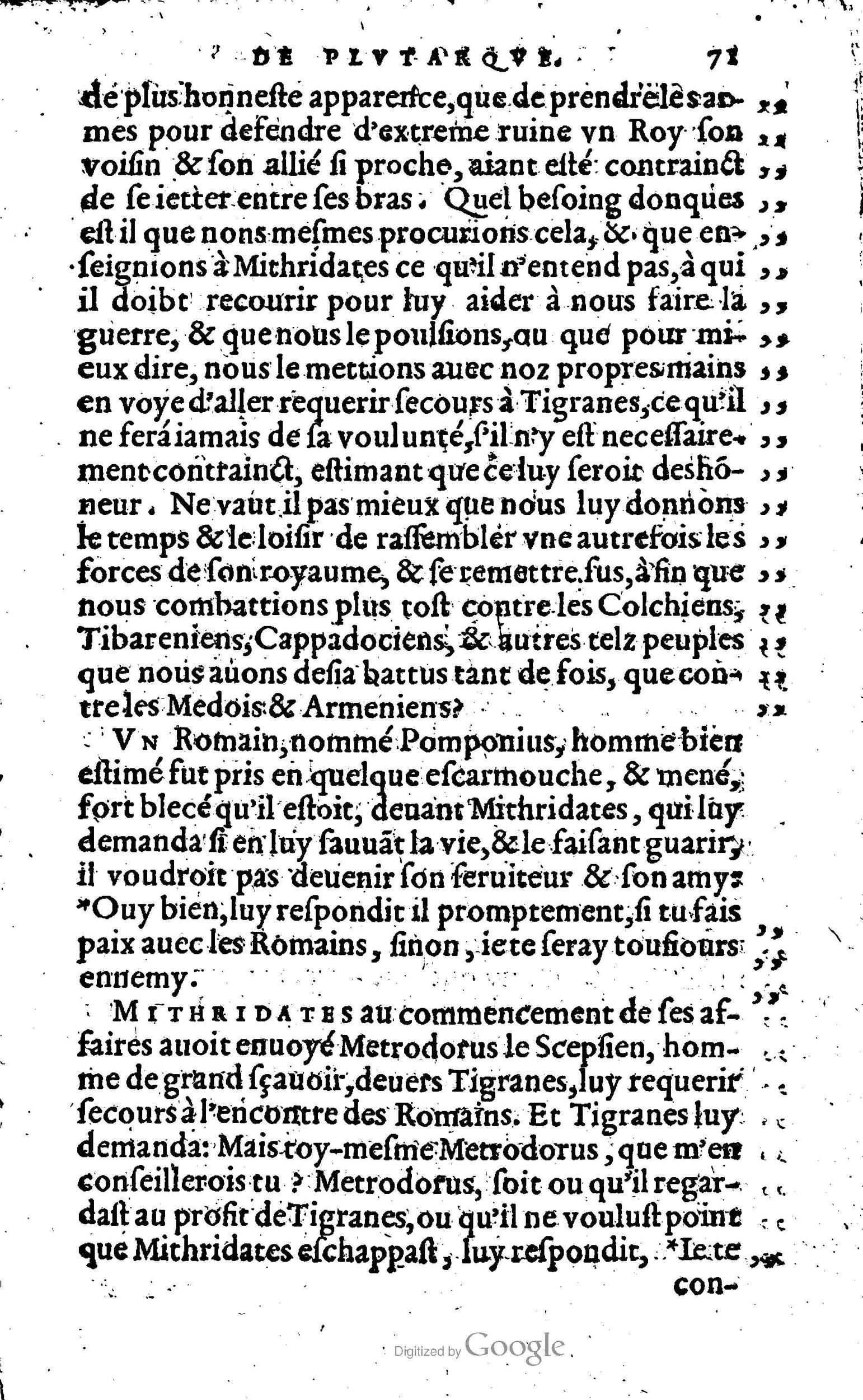 1568 - Willem Silvius - Trésor des vies de Plutarque - Anvers Plantin-Moretus