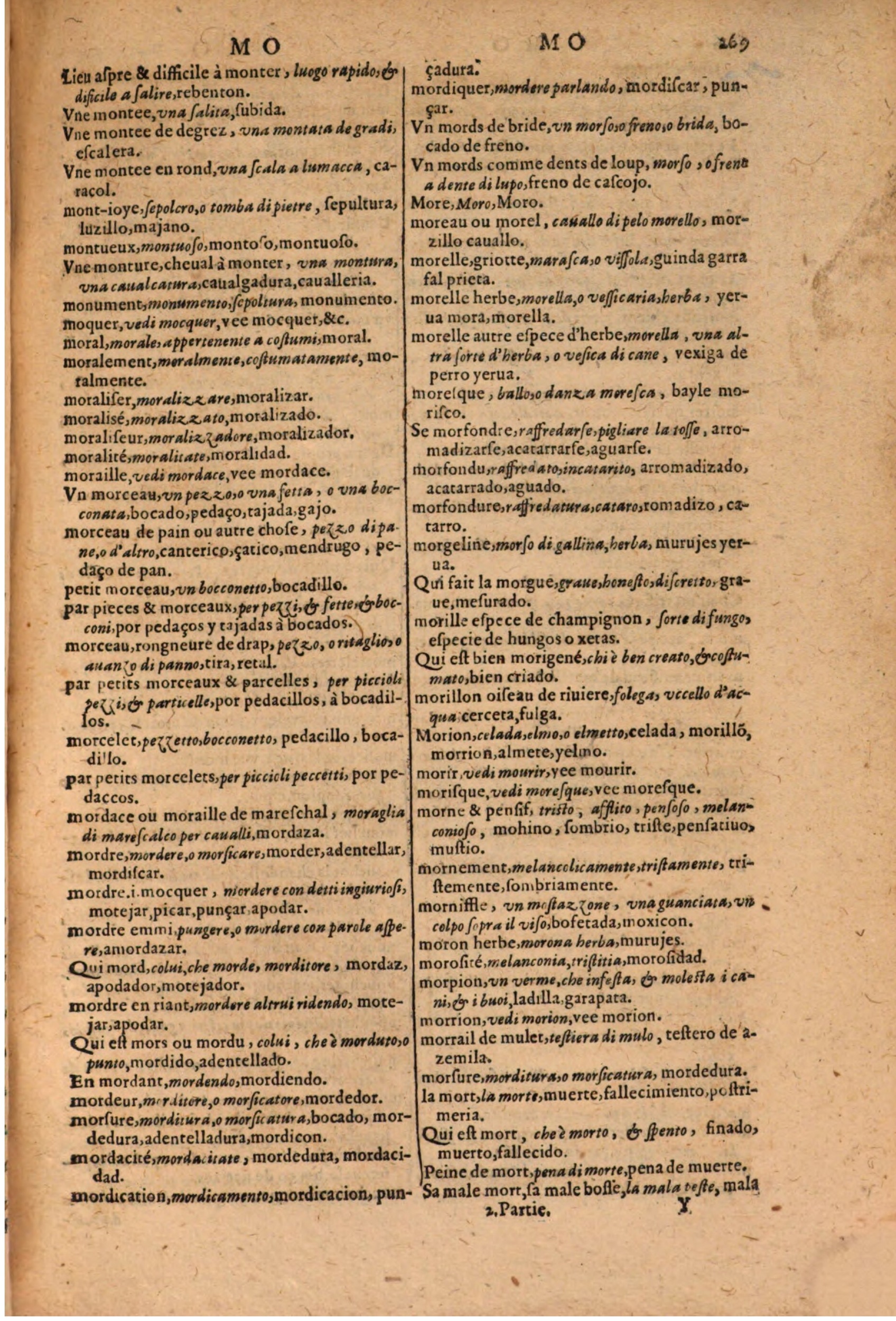 1616 - Pierre de la Rovière - Trésor des trois langues (Seconde partie) - BSB Munich