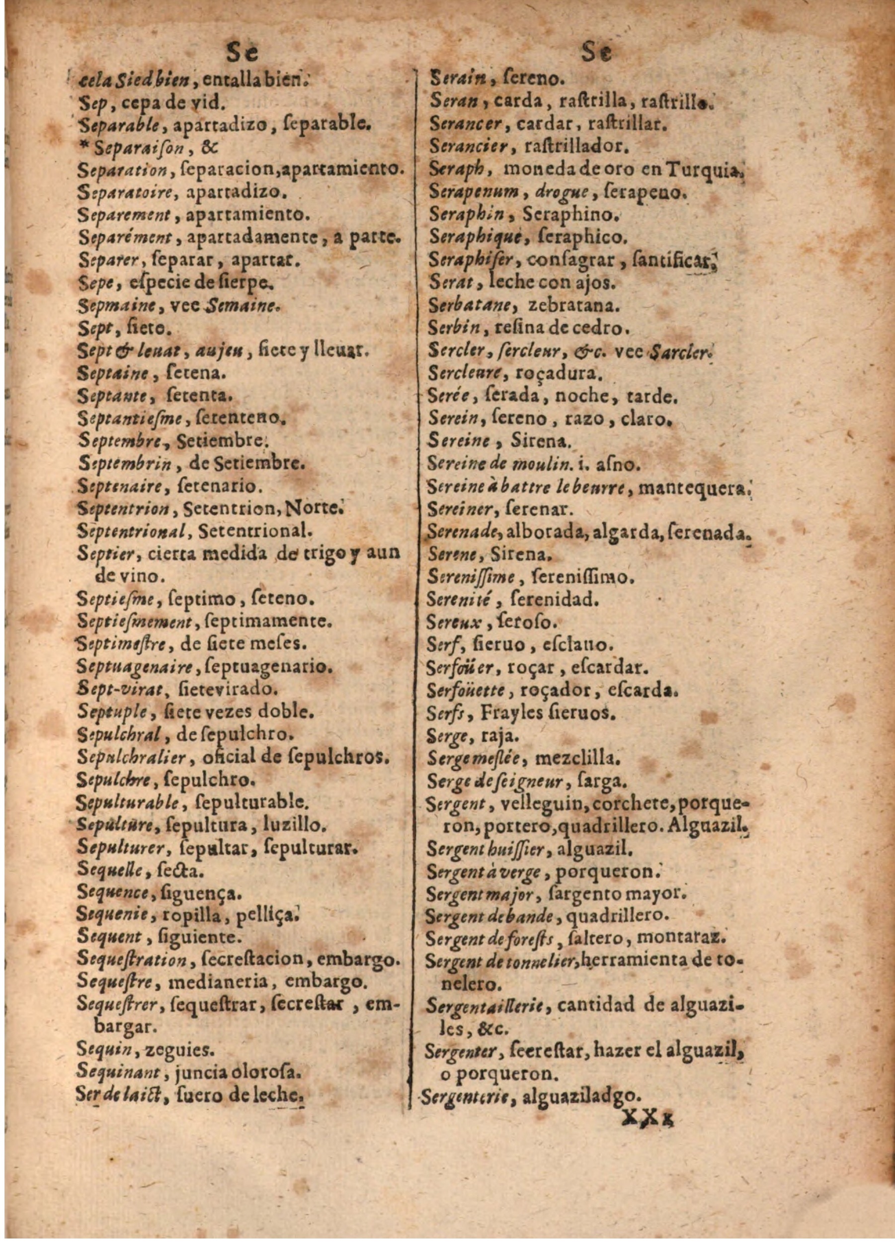 1645 - A. de Sommaville et A. Courbé - Trésor des deux langues espagnole et française (Seconde partie) - BSB Munich