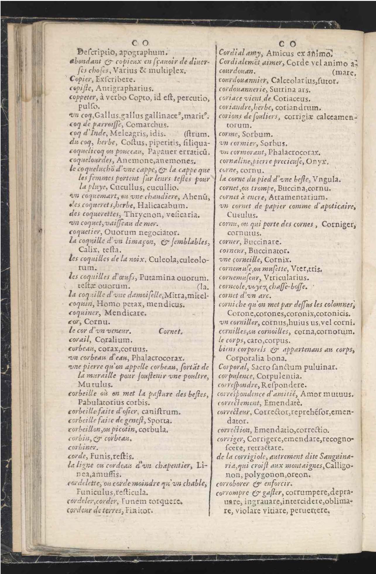 1597 - Richard Aubert - Trésor des mots et traits français - Den Haag 1597 - Richard Aubert - Trésor des mots et traits français - Den Haag
