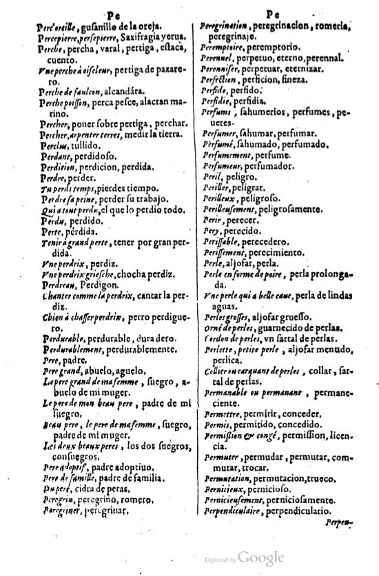 1621 - Adrian Tiffaine - Trésor des deux langues espagnole et française - BM Lyon