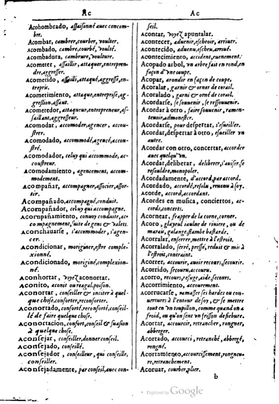 1616 - Veuve Marc Orry - Trésor des deux langues espagnole et française (Première et Seconde parties) - BM Lyon