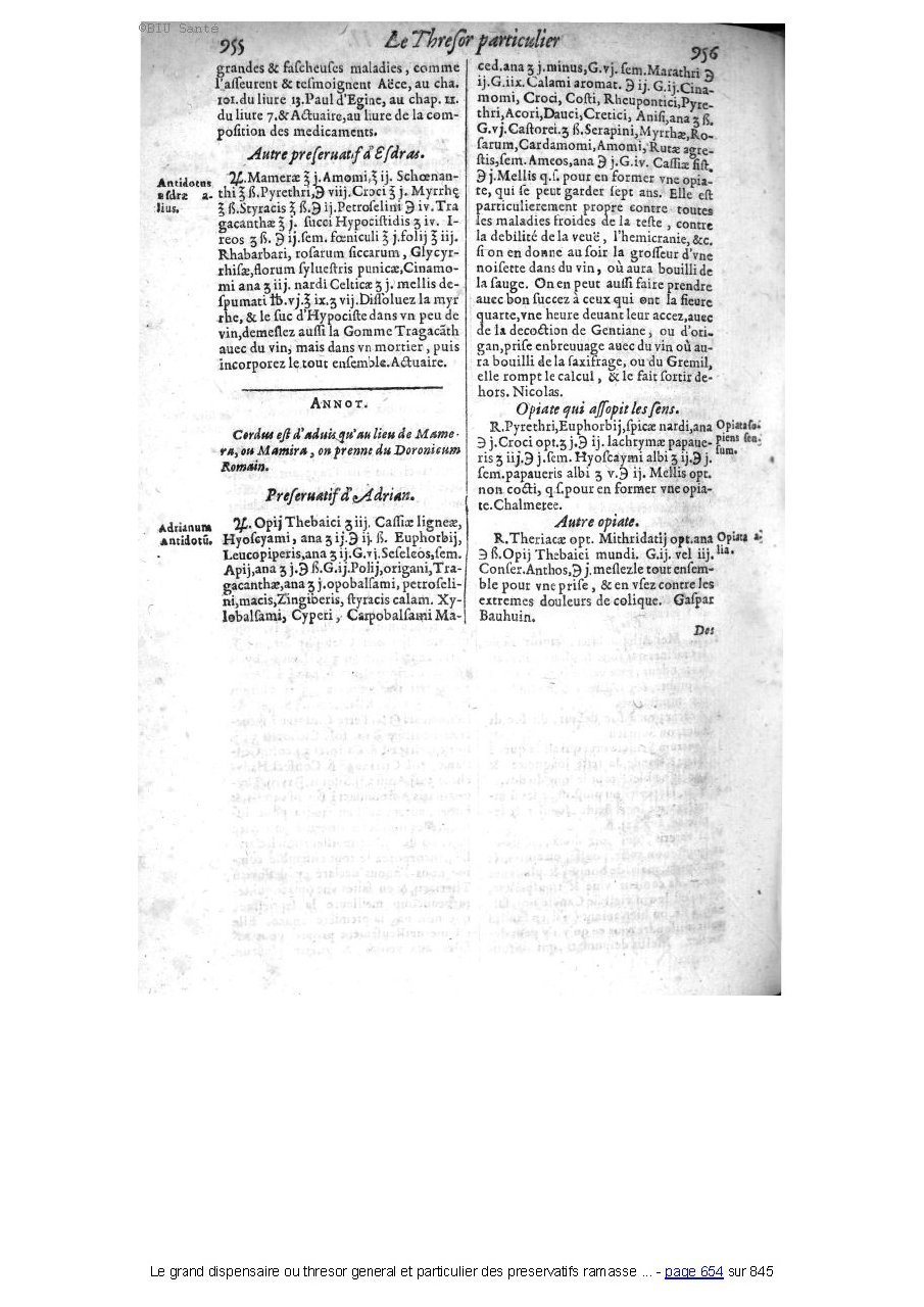 1609 - Étienne Gamonet - Grand dispensaire ou Trésor général et particulier des préservatifs - BIU Santé 1609 - Étienne Gamonet - Grand dispensaire ou Trésor général et particulier des préservatifs - BIU Santé