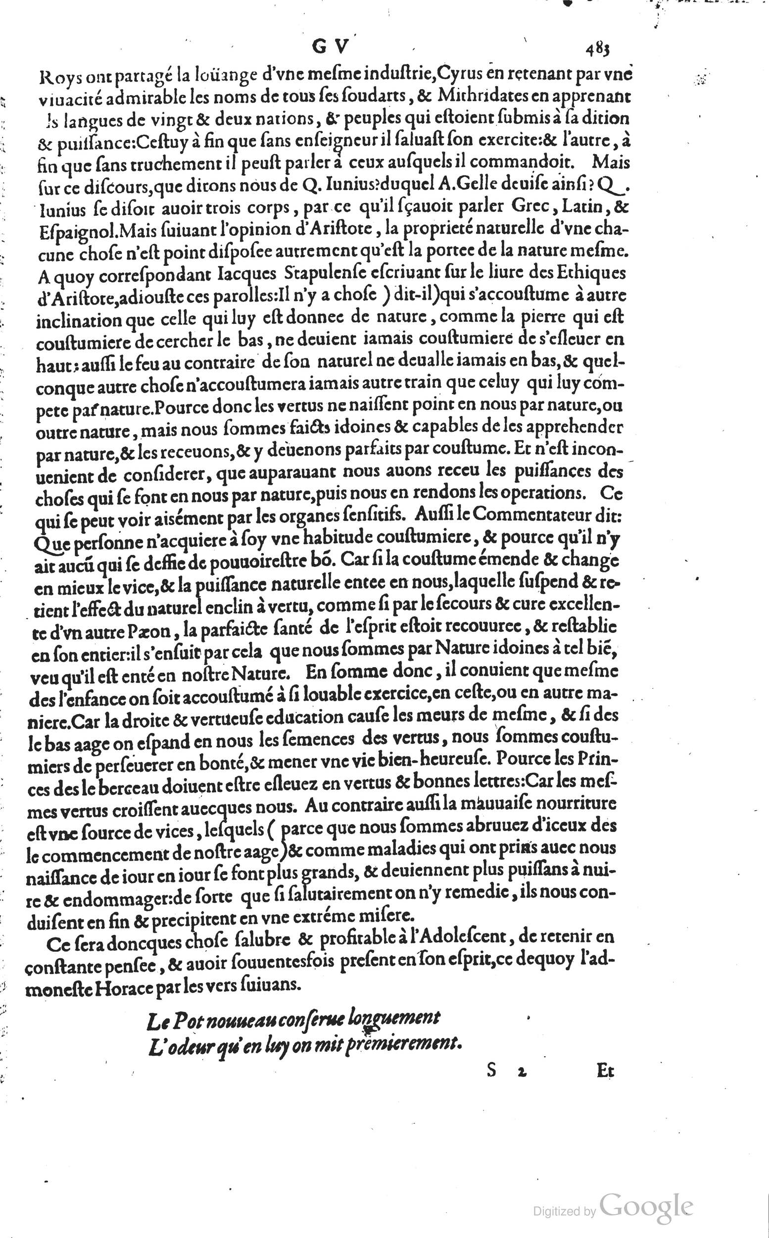 1585 - Barthélemy Honorat - Bibliothèques françaises - BSB Munich