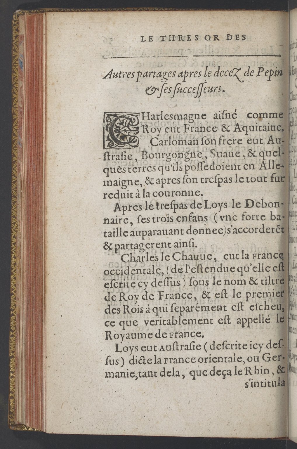 1603 - Galiot Corrozet - Trésor des histoires de France - BnF Tolbiac