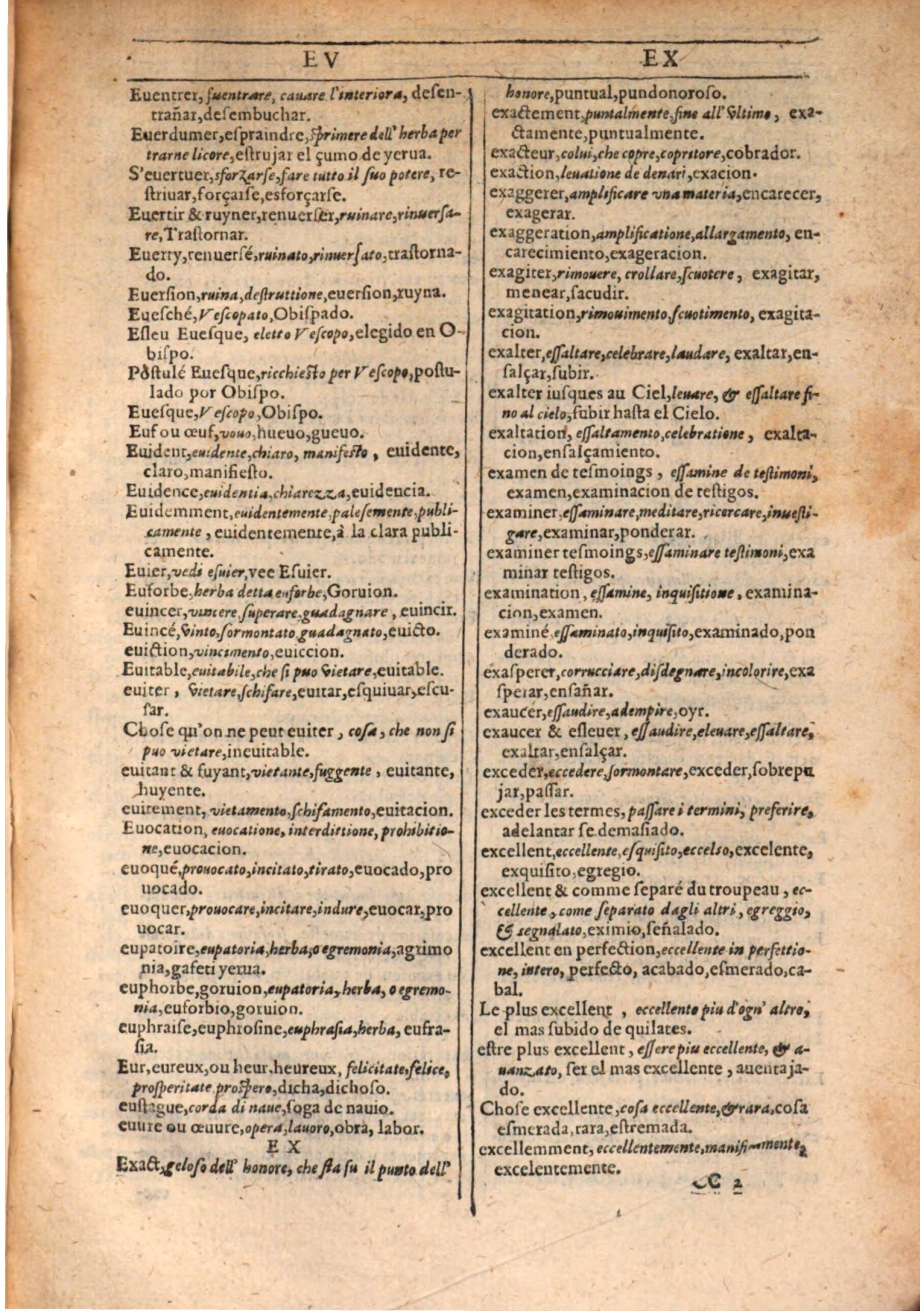 1609 - Philippe Albert et Alexandre Pernet - Trésor des trois langues française, italienne et espagnole (Seconde partie) - BSB Munich 1609 - Philippe Albert et Alexandre Pernet - Trésor des trois langues française, italienne et espagnole (Seconde partie) - BSB Munich