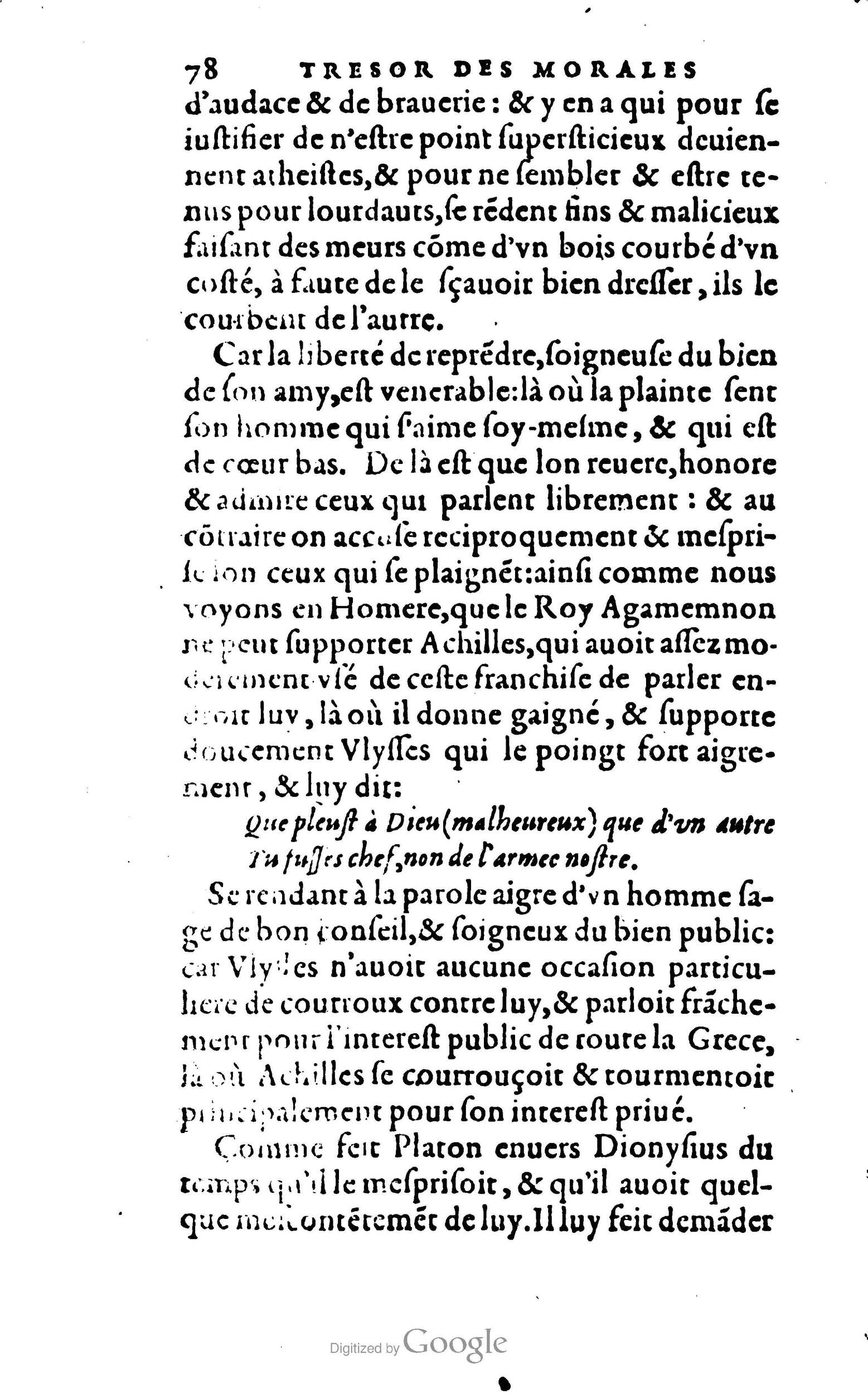 1578 - Jean Poupy - Trésor des morales de Plutarque - BSB Munich