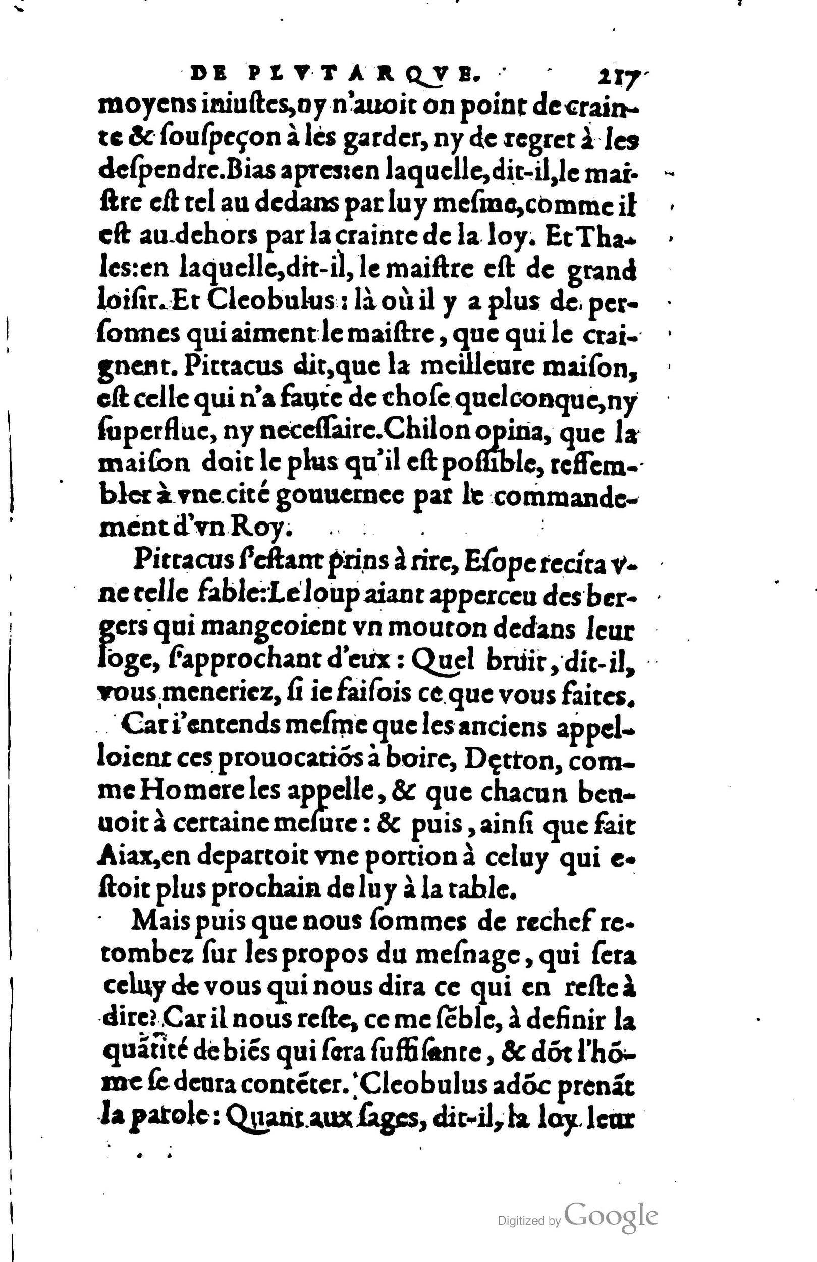 1578 - Jean Poupy - Trésor des morales de Plutarque - BSB Munich