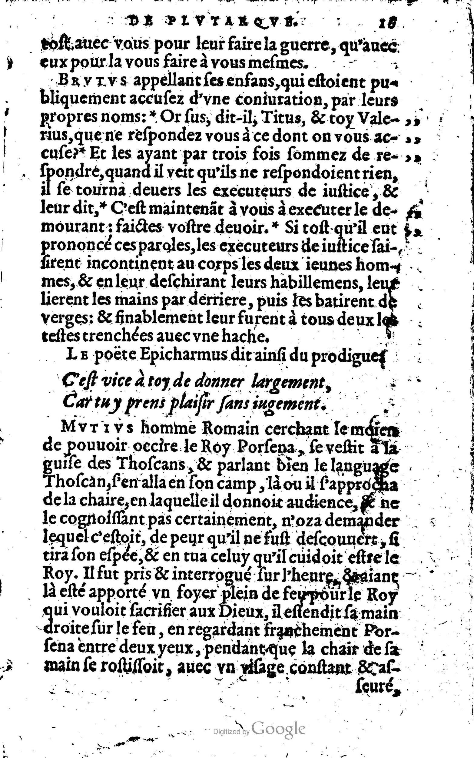 1568 - Willem Silvius - Trésor des vies de Plutarque - Anvers Plantin-Moretus