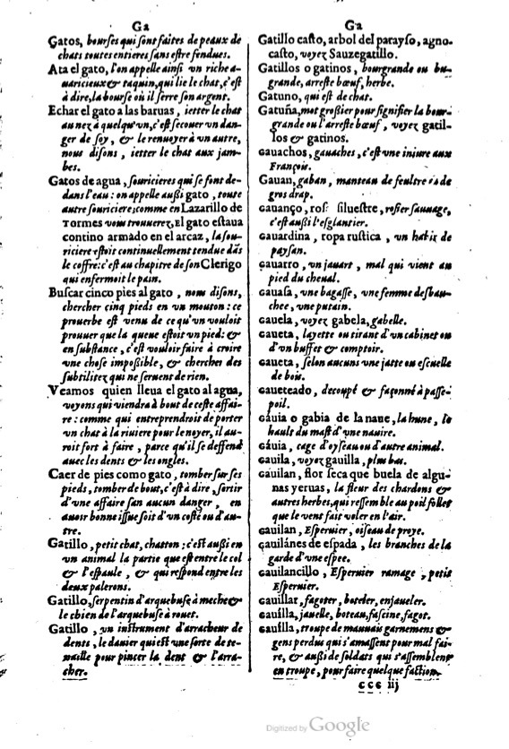 1621 - Adrian Tiffaine - Trésor des deux langues espagnole et française - BM Lyon